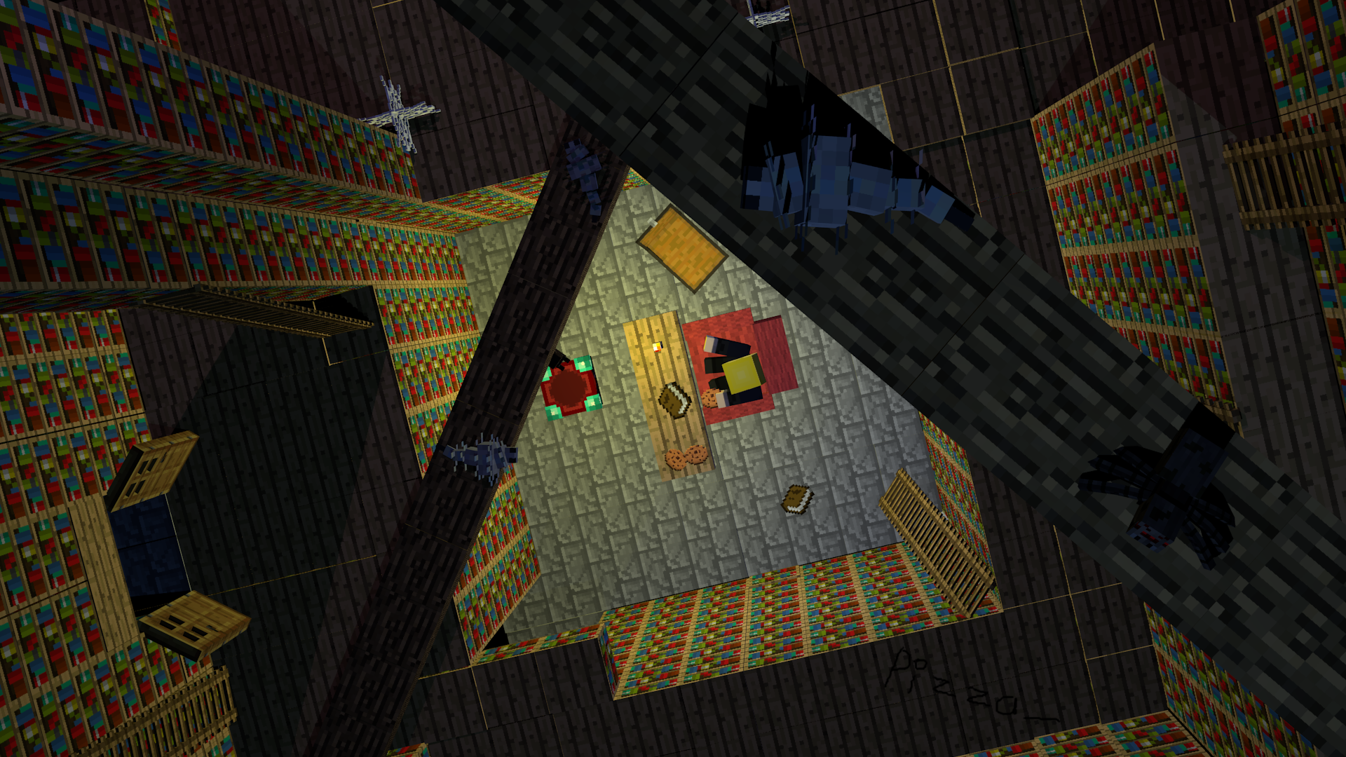 Minecraft Surreal Library Fantasy Library Wallpaper (Minecraft) | Scrolller