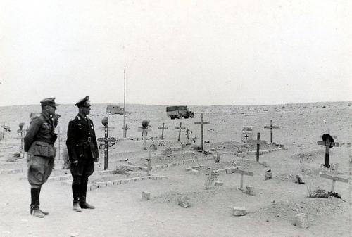 Field Marshal Erwin Rommel, along with another officer, visit a German ...