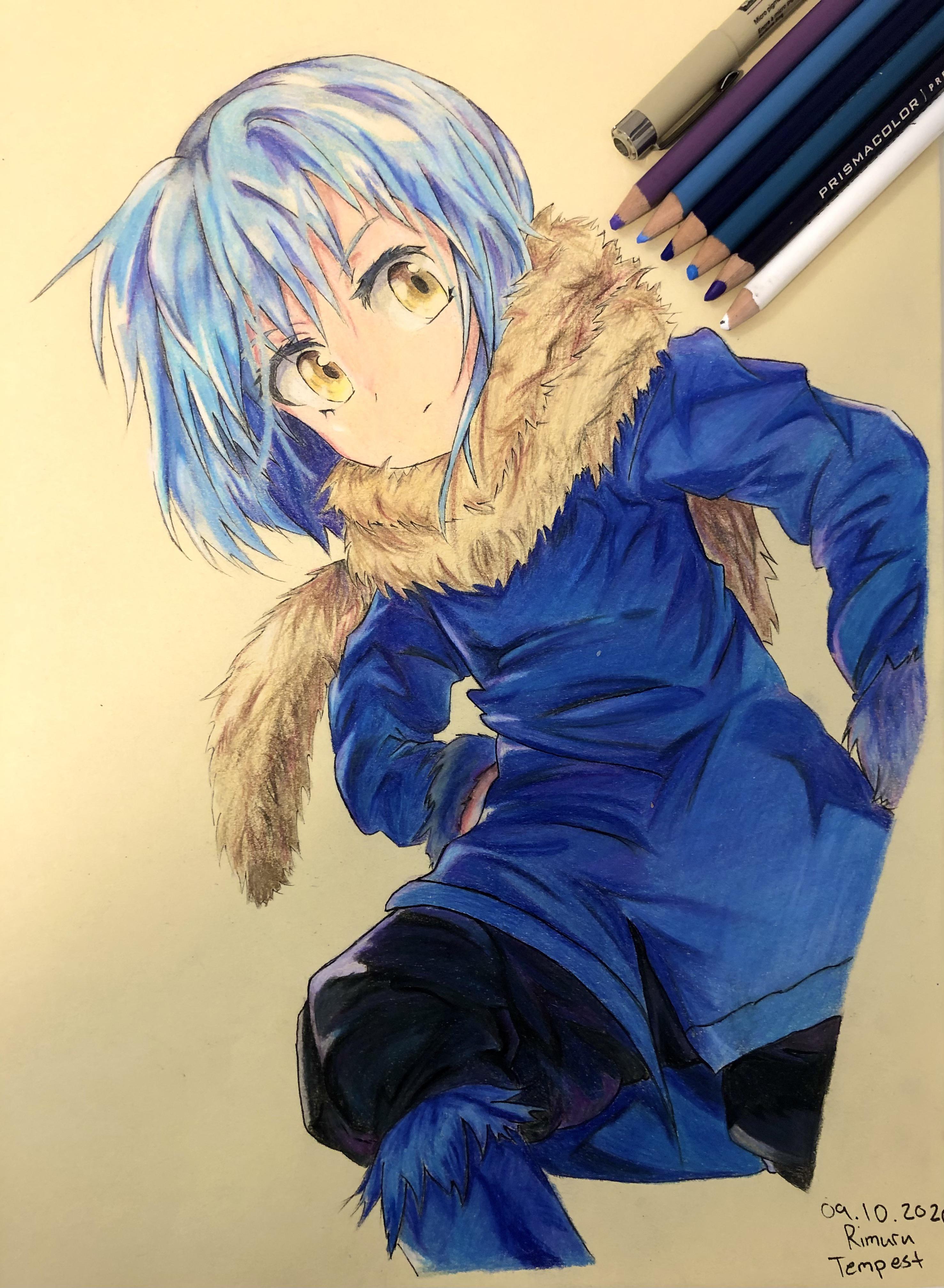 Finished product of the Rimuru drawing I posted a while ago! (Total ...