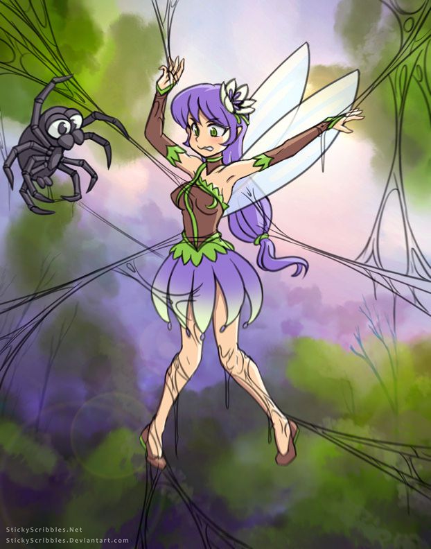 Fiona Fairy Spider Bondage Scrolller