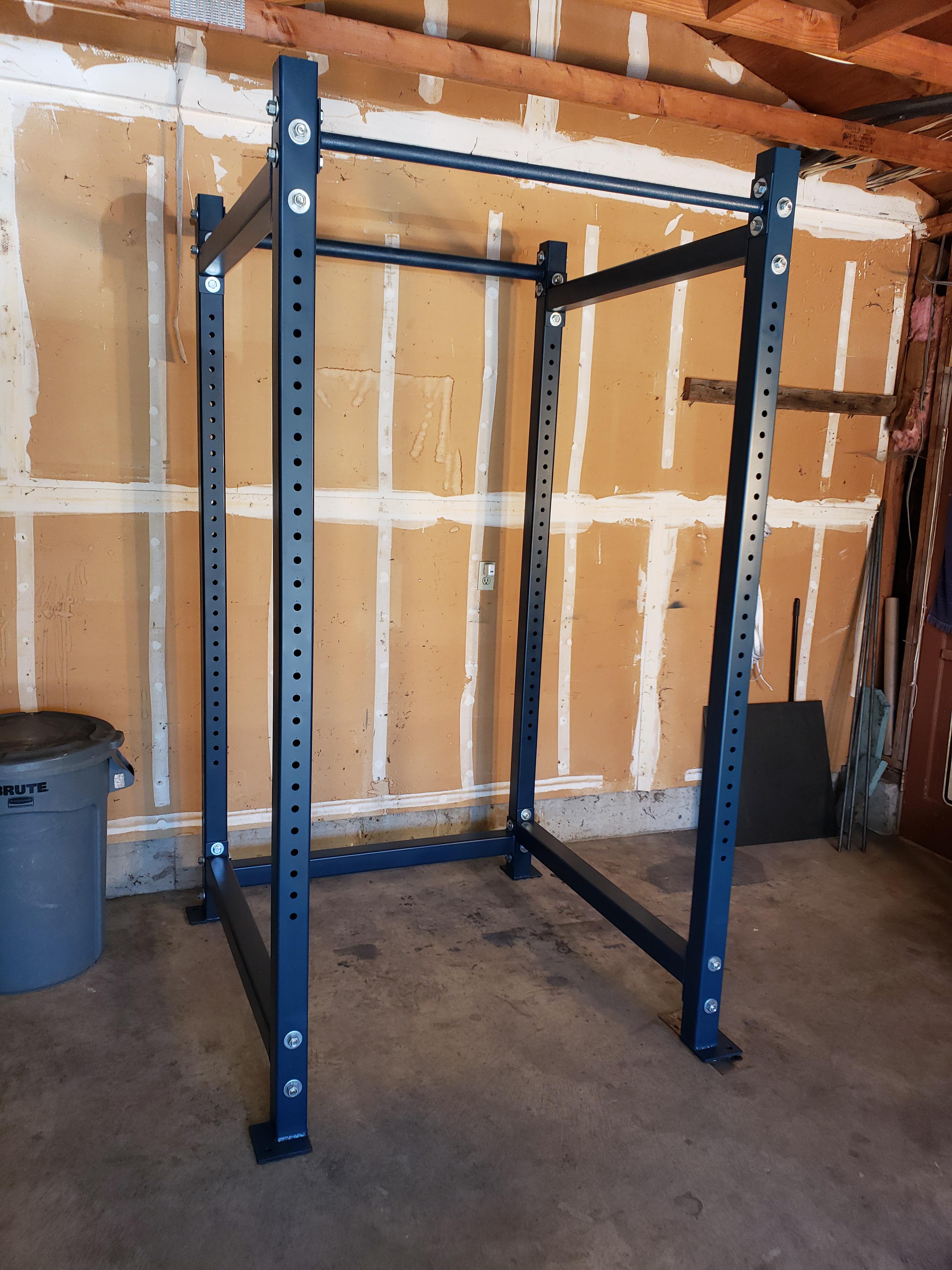 First real post on this sub! Built my own squat rack. Based off the RML ...