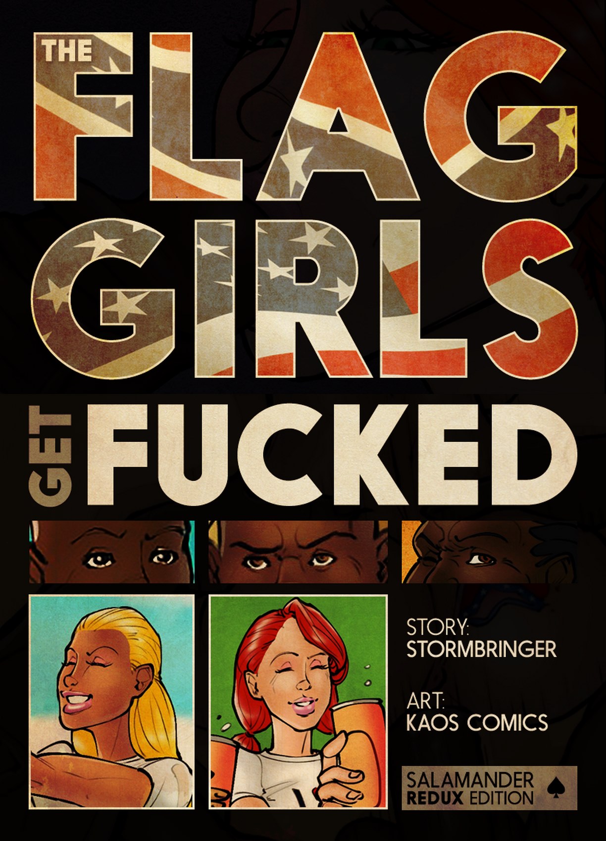 Flag Girls Kaos NOTE This Is NOT The One By Interracial Illustrated Scrolller