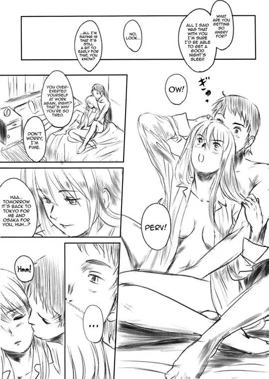 Netorare manga Fork in the Road featuring Fumi and Dyouta in explicit sexual poses