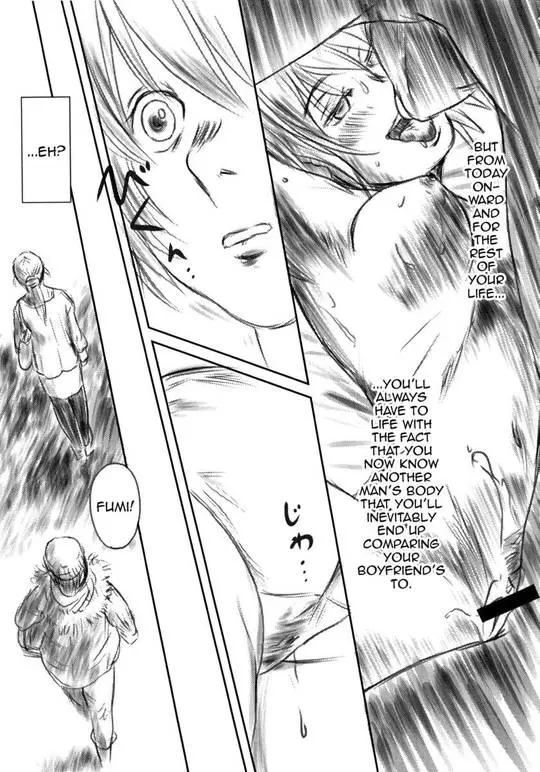 Netorare manga Fork in the Road featuring Fumi and Dyouta in explicit sexual poses