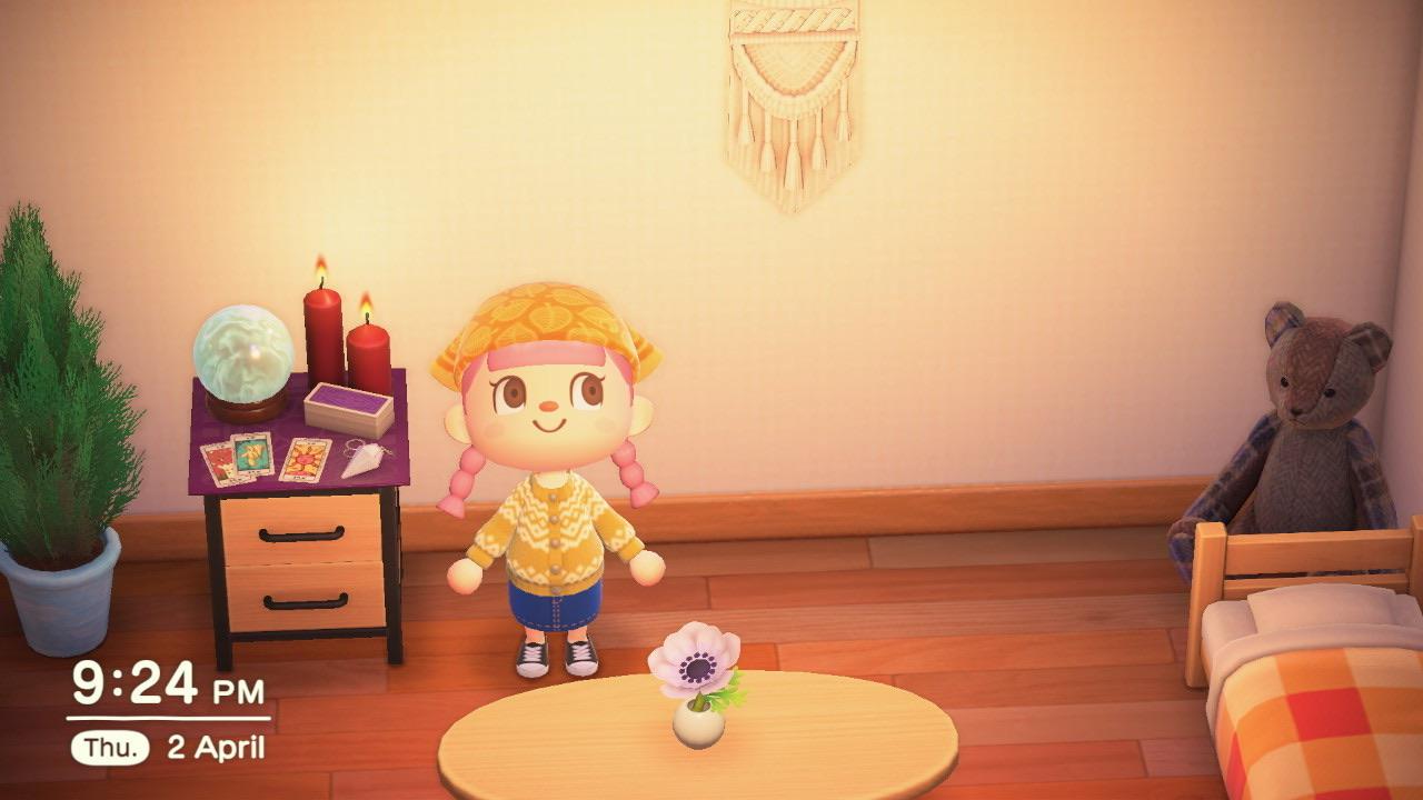 fortune teller tarot set in animal crossing, thought yall would like