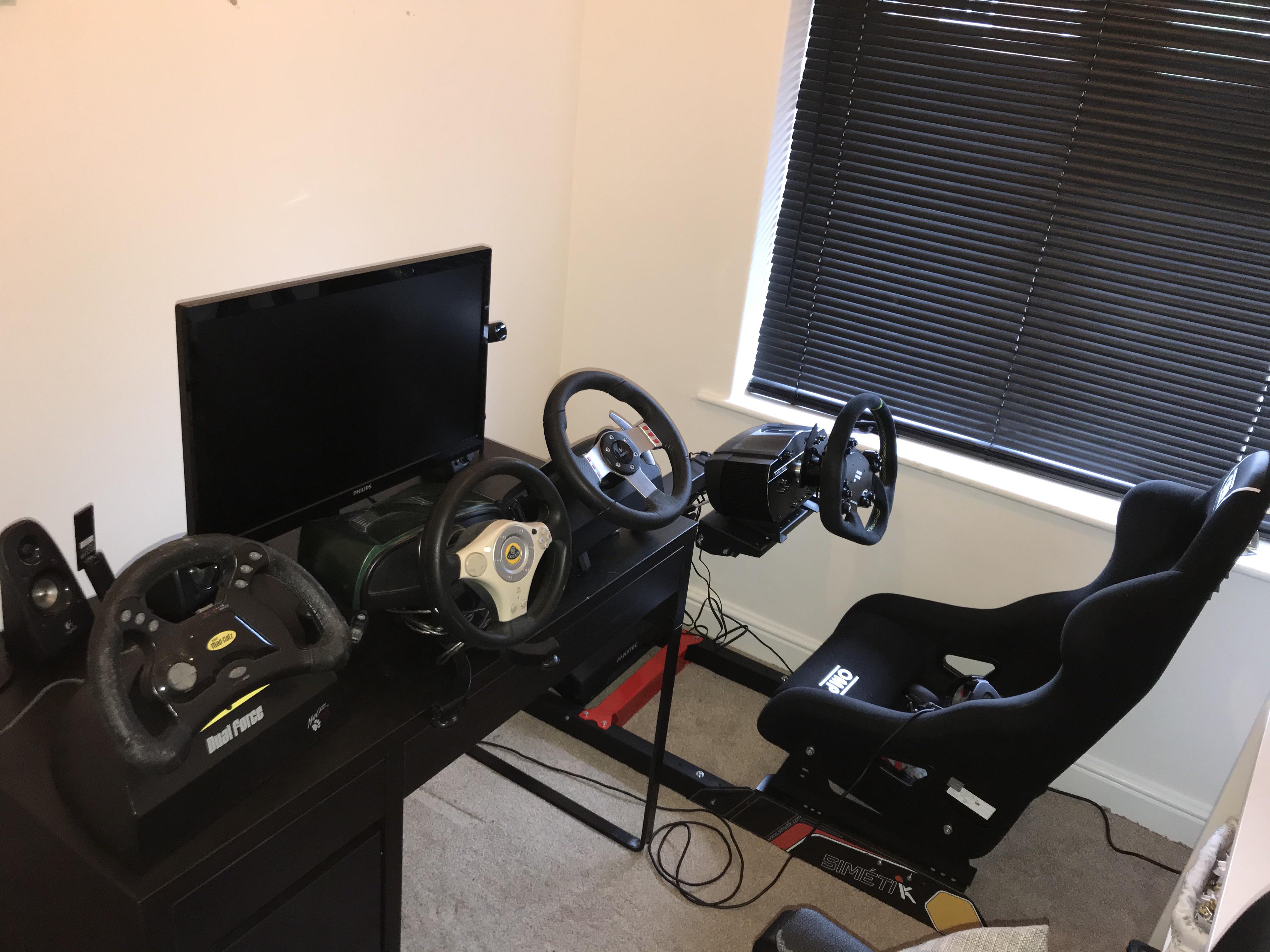Early Sim Racing Four generations together at last. The sim racing disease in wheels ...