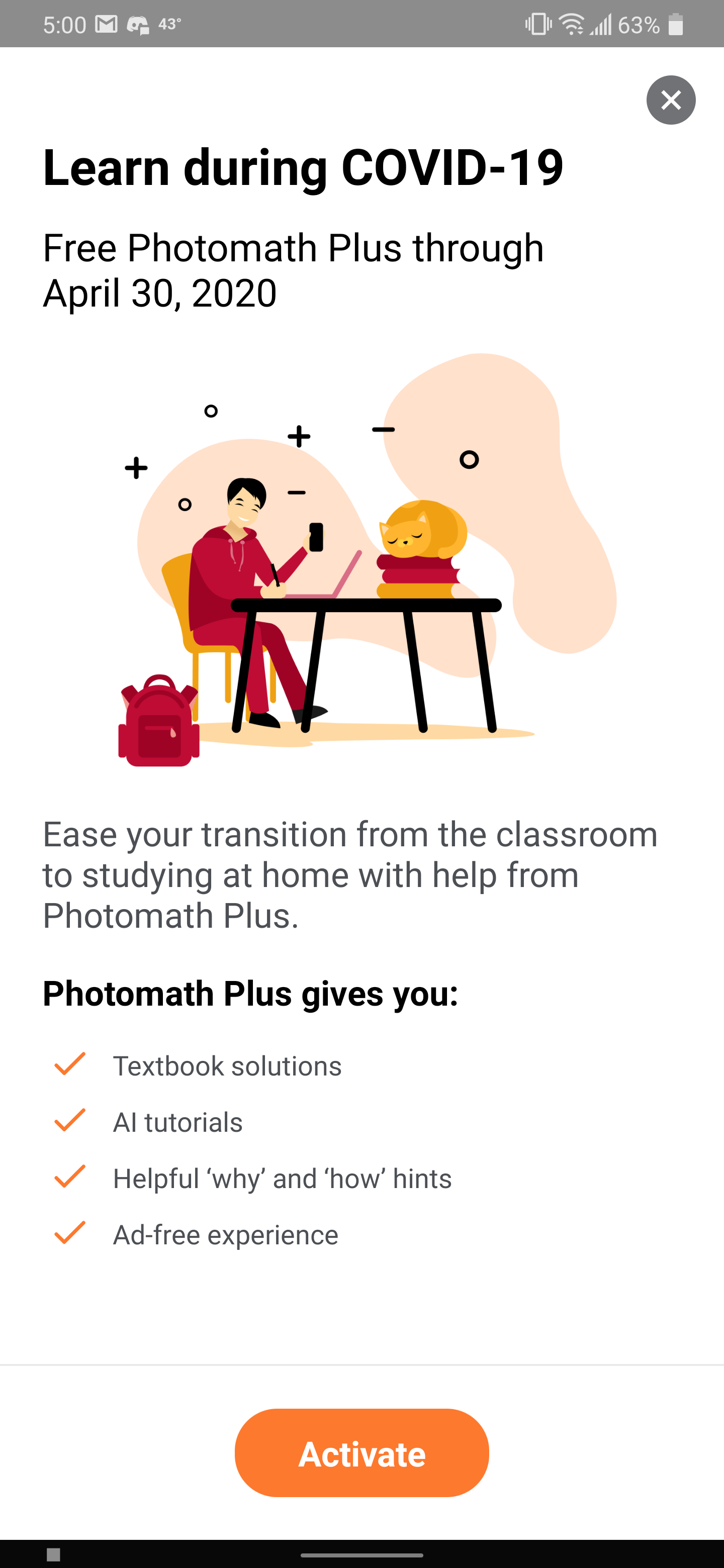 Free photomath plus during quarantine Scrolller