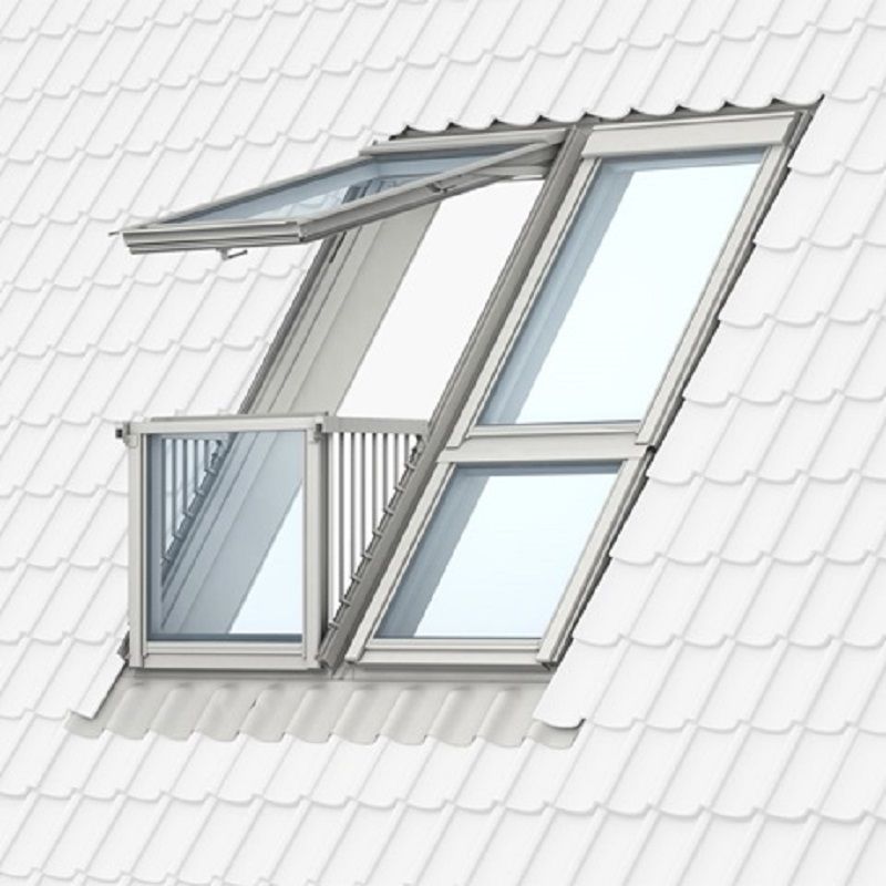 German roof window transforming into small balcony | Scrolller