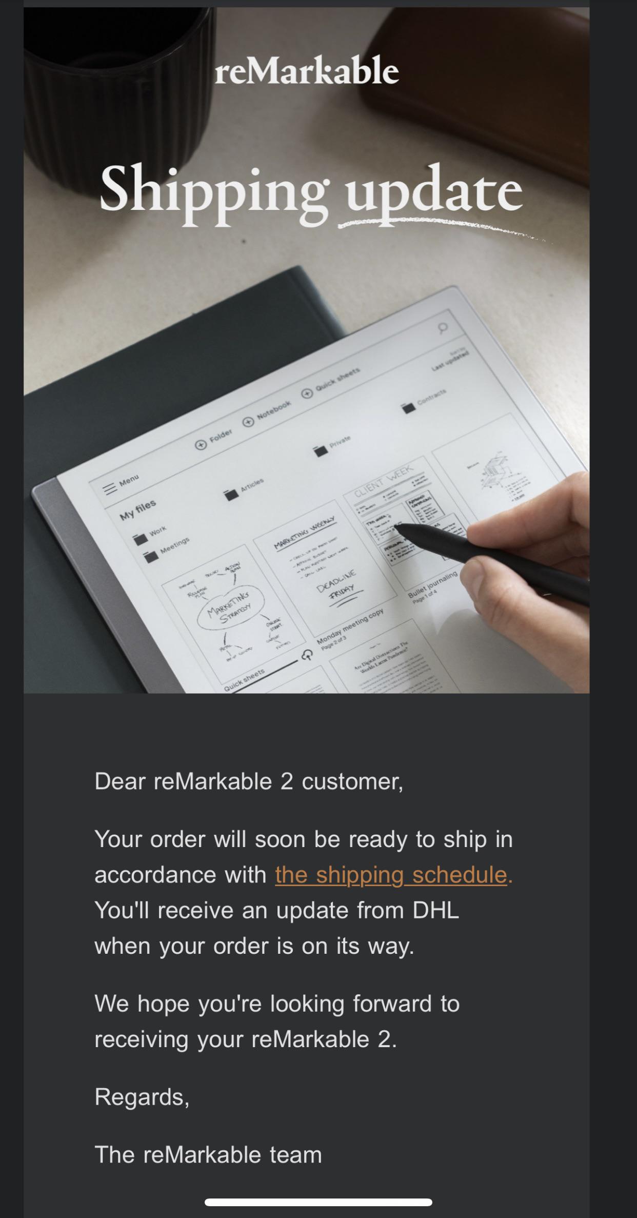 Got a new new email from the reMarkable team today (batch 3) | Scrolller