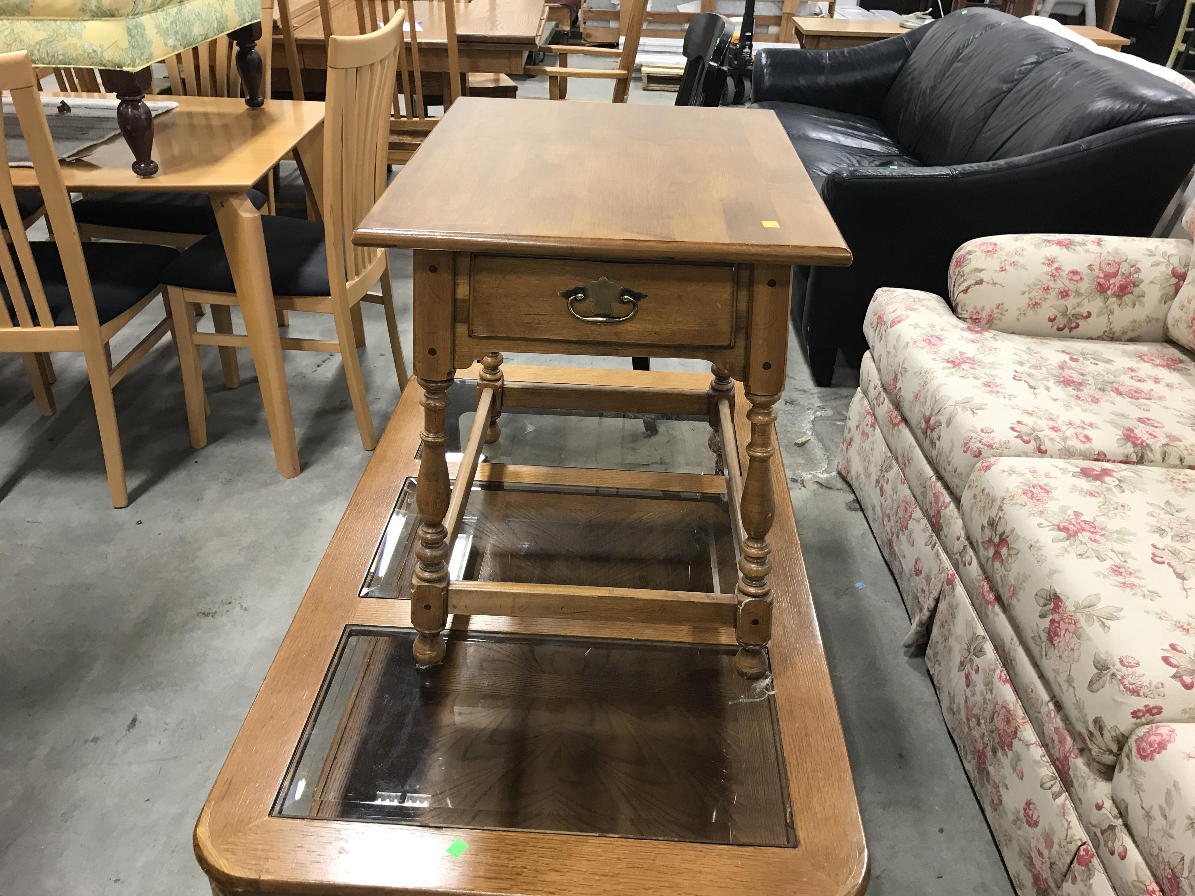 Got this cute Ethan Allen table for $36 at a habitat for Humanity store ...