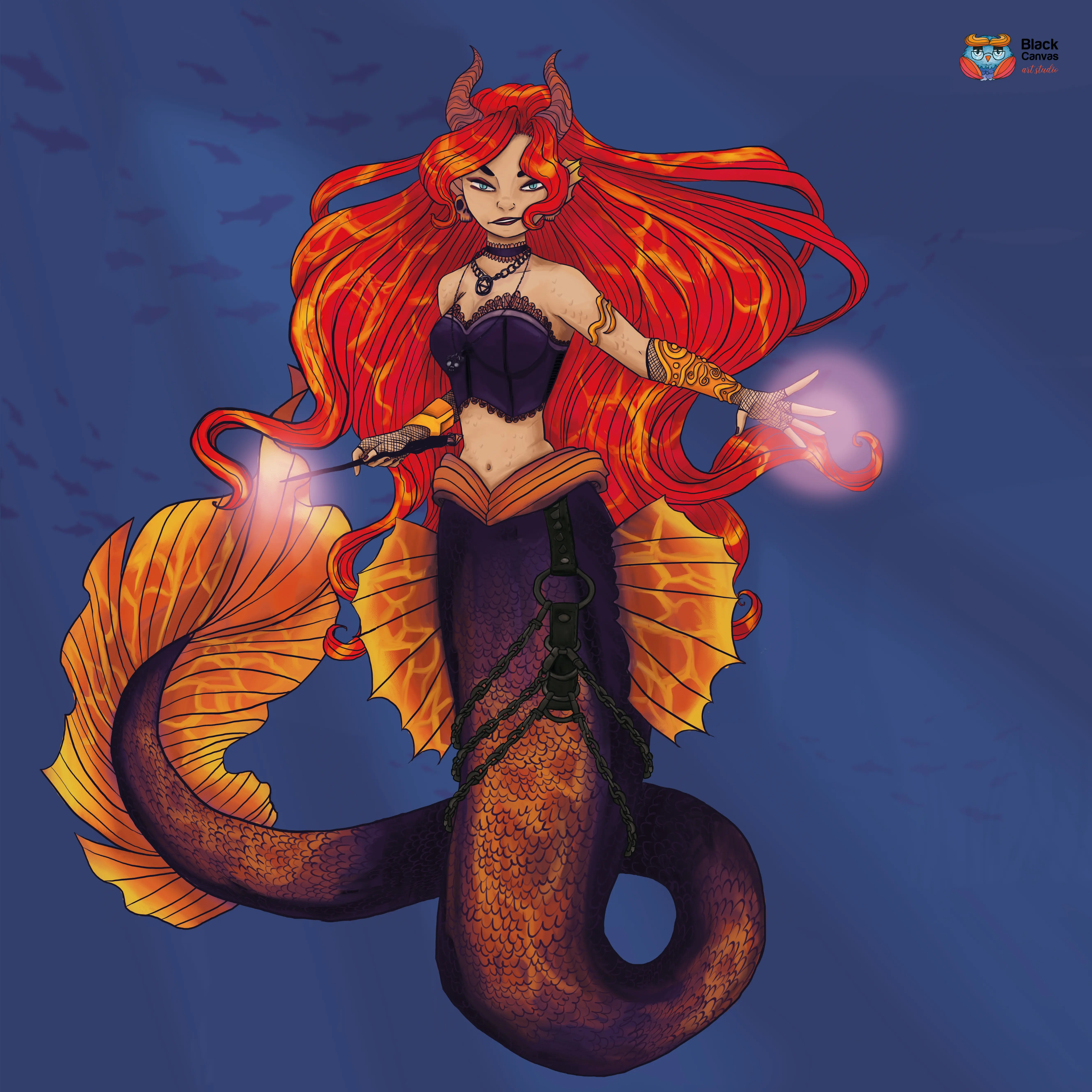 Gothic mermaid -The Mage #blackcanvas16mermay #gothicmermay2021