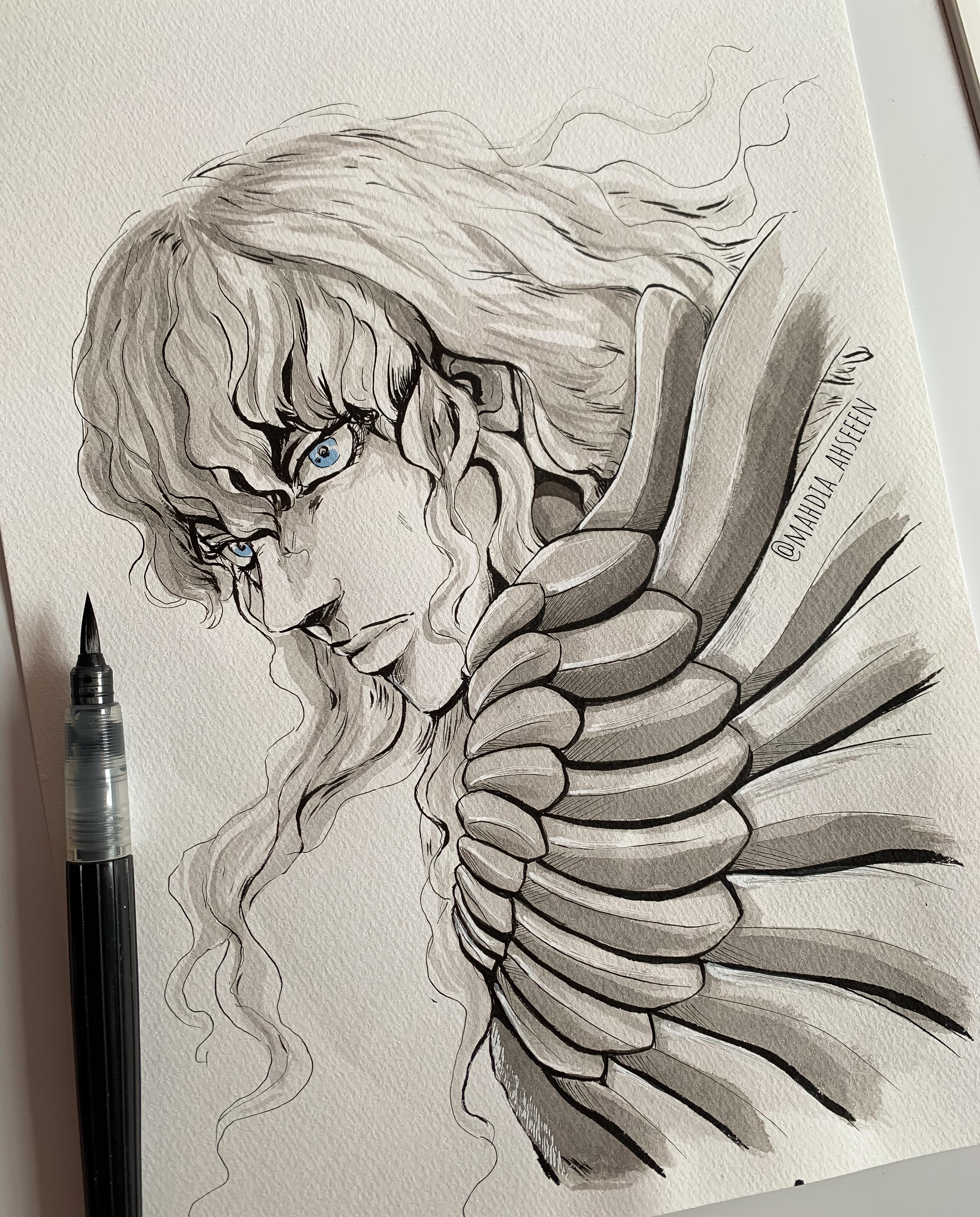 Griffith drawing with ink | Scrolller