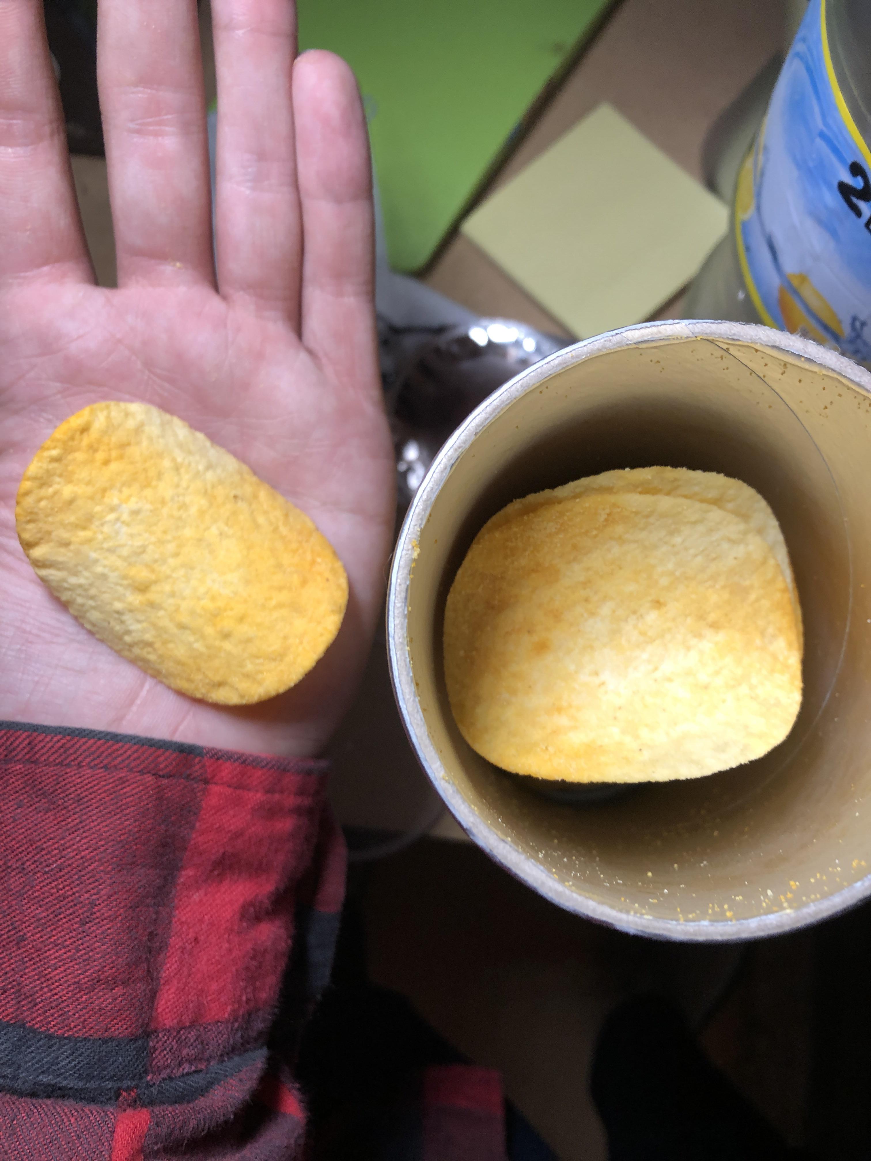have pringle's gotten smaller? this is a regular sized canister of ...
