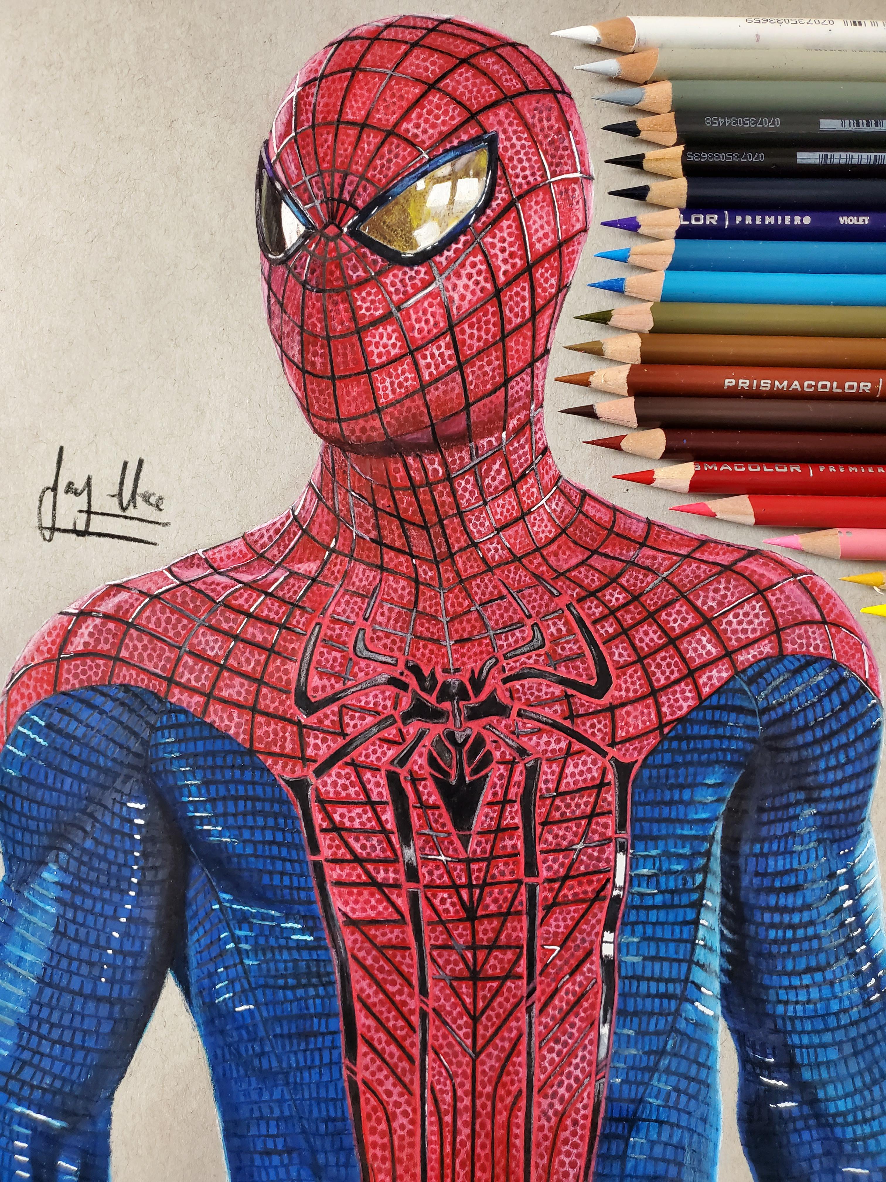 Wanted to share a drawing I made of Spiderman. This took me around 40 ...