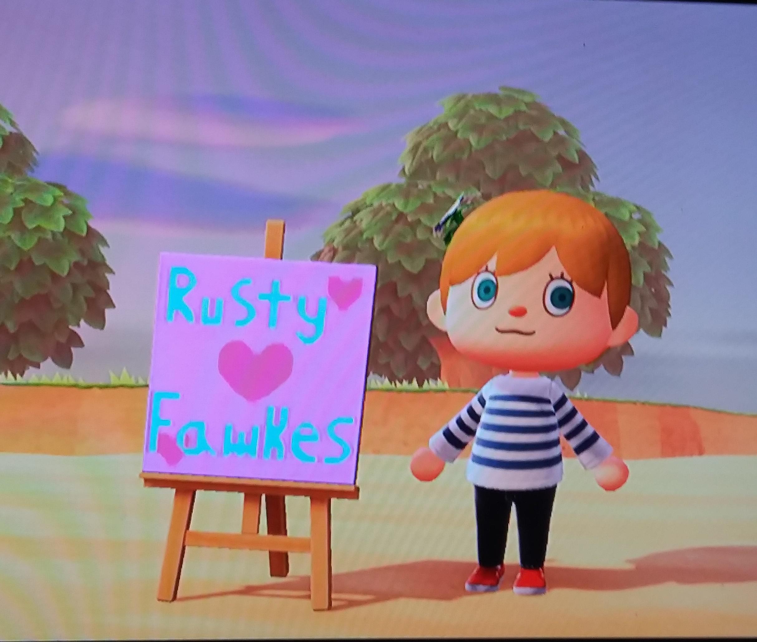 Here's my rusty fawkes painting :3 (sorry for the bad camera quality it ...