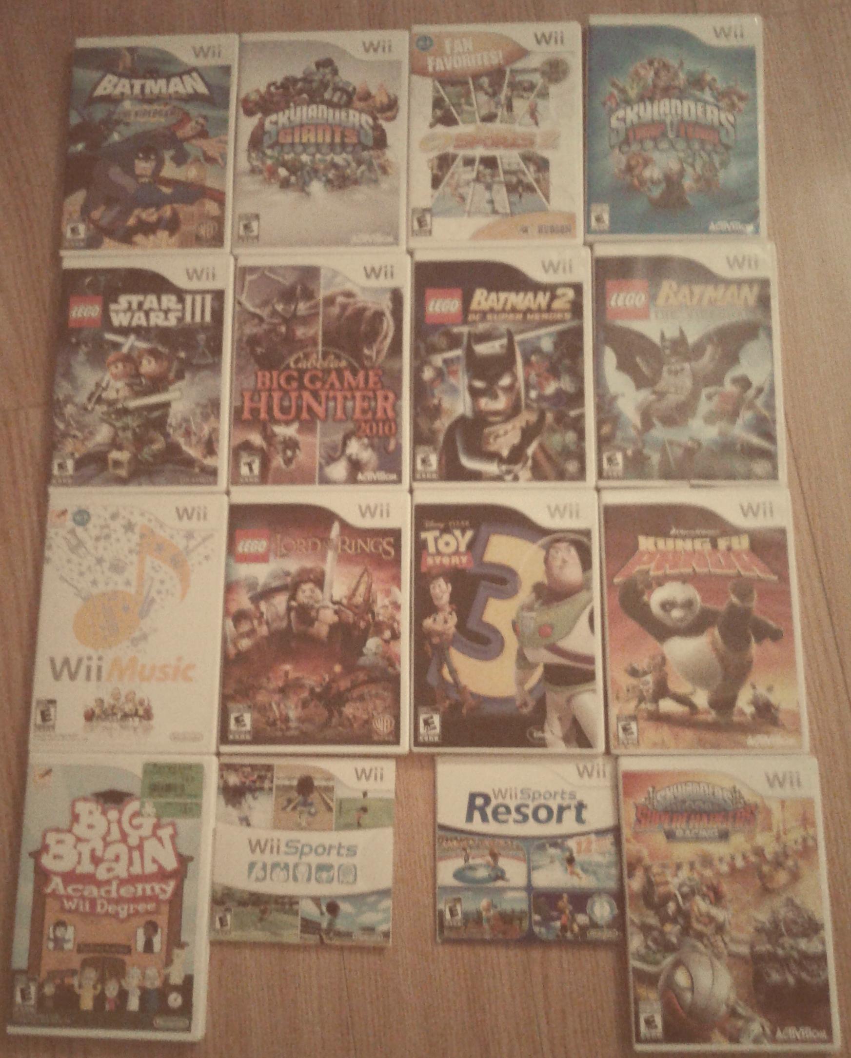 Here's my Wii collection plus the nostalgia filter for the extra ...