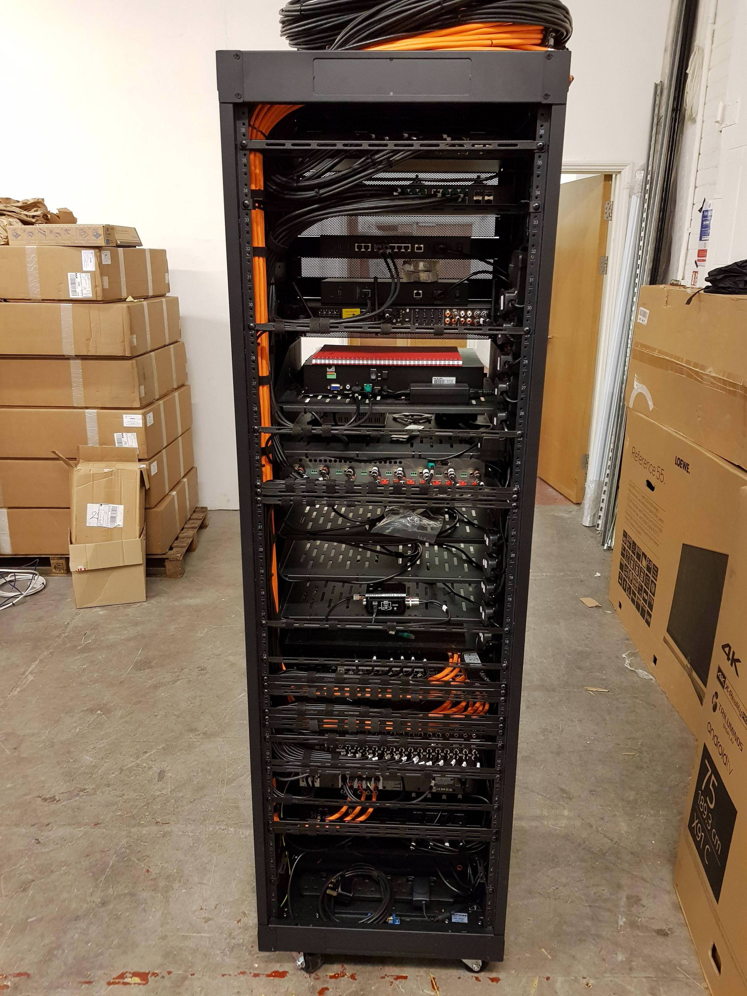 High end AV and home automation rack Scrolller