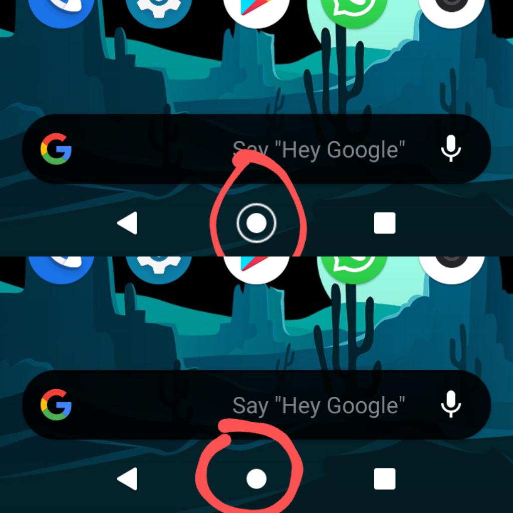 Above The Button Home button: why the home button change from the above image to bottom ...