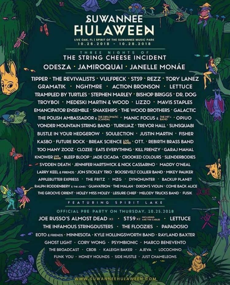 Hulaween Lineup Scrolller