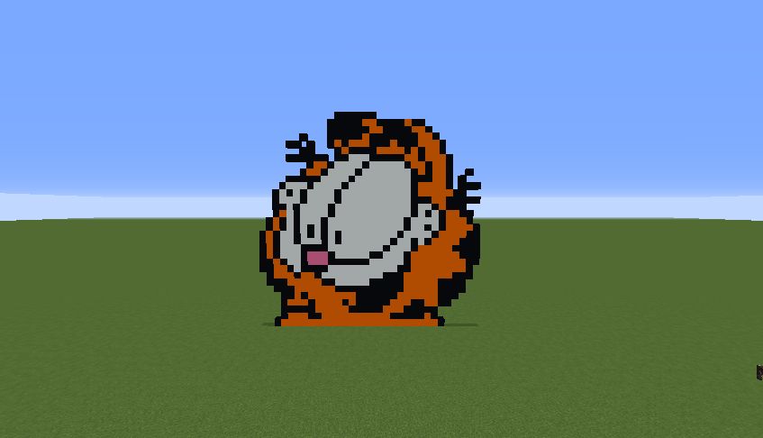 Garfield In Minecraft I build Garfield in Minecraft | Scrolller