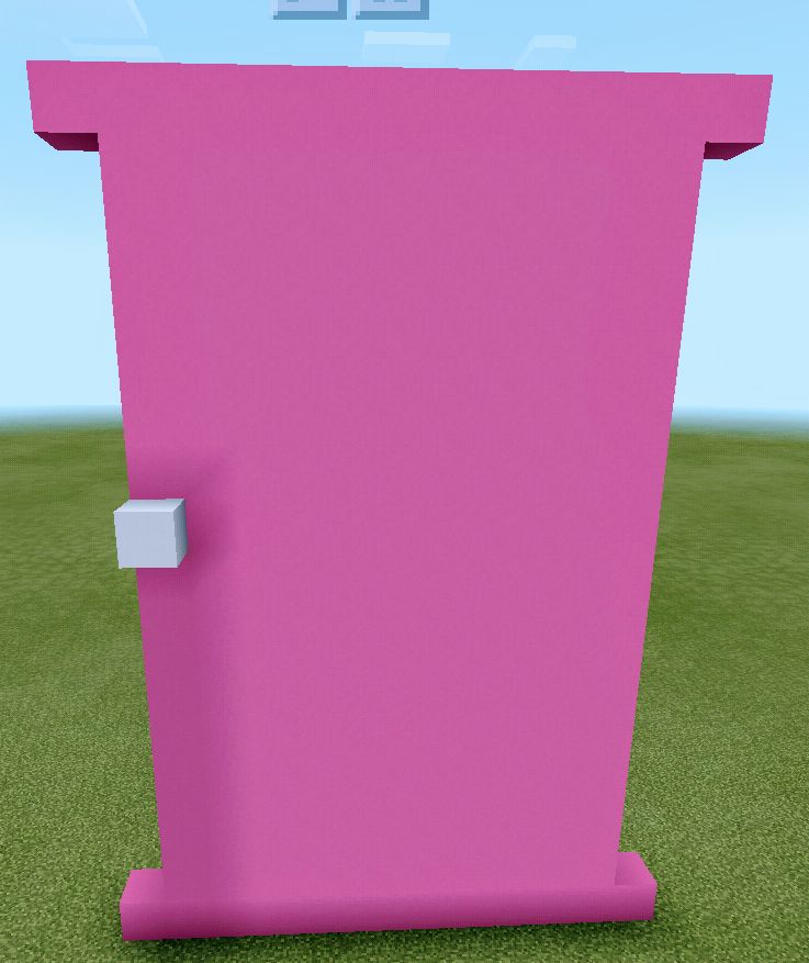 I built the anywhere door in Minecraft Scrolller