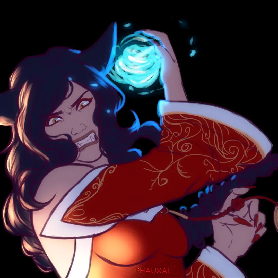 I drew Ahri being a bit angry for some expression practice. :) Bit of a ...