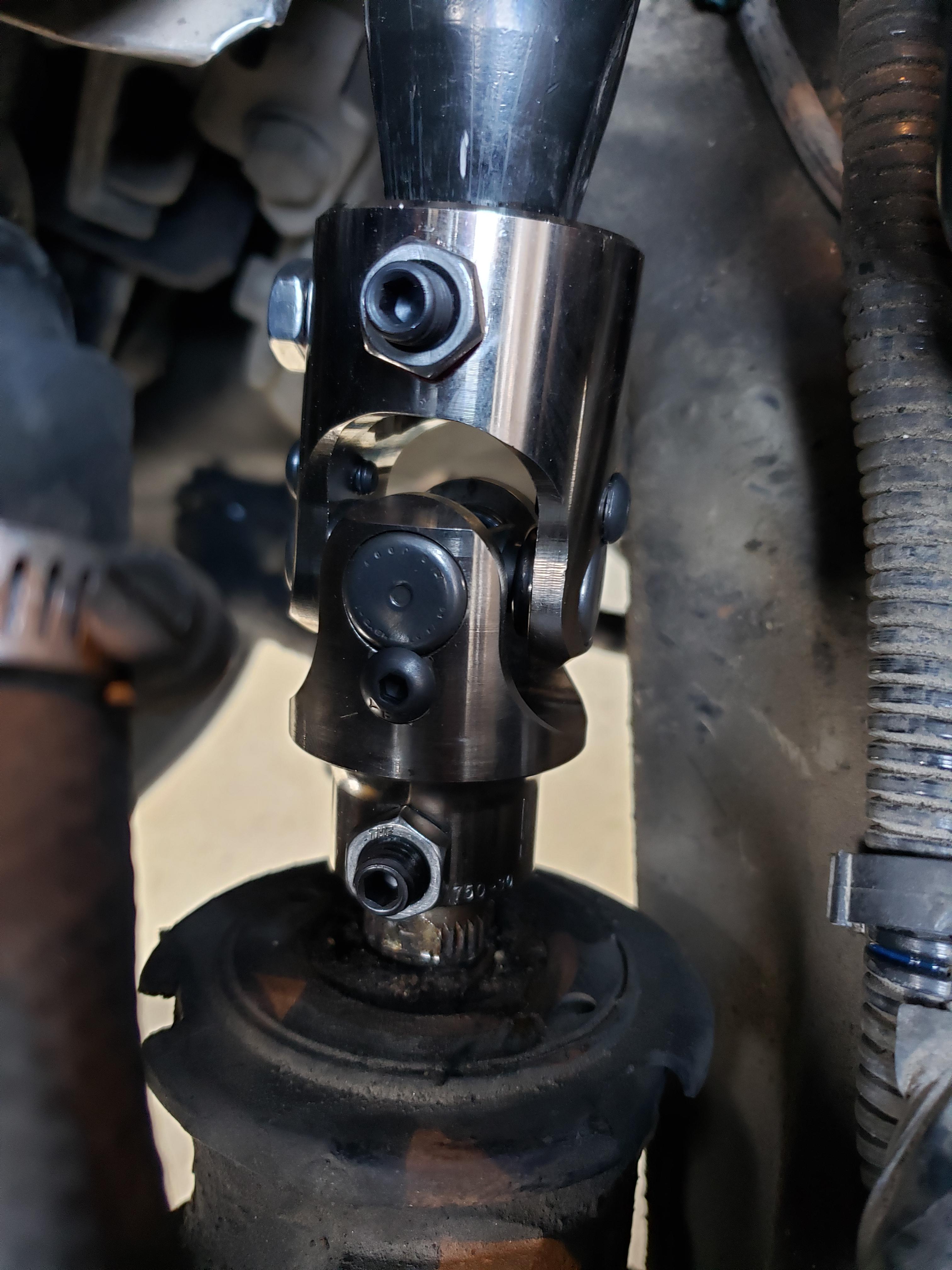 I finally got around to replacing the *EXTREMELY* worn out rag joint on my steering shaft today