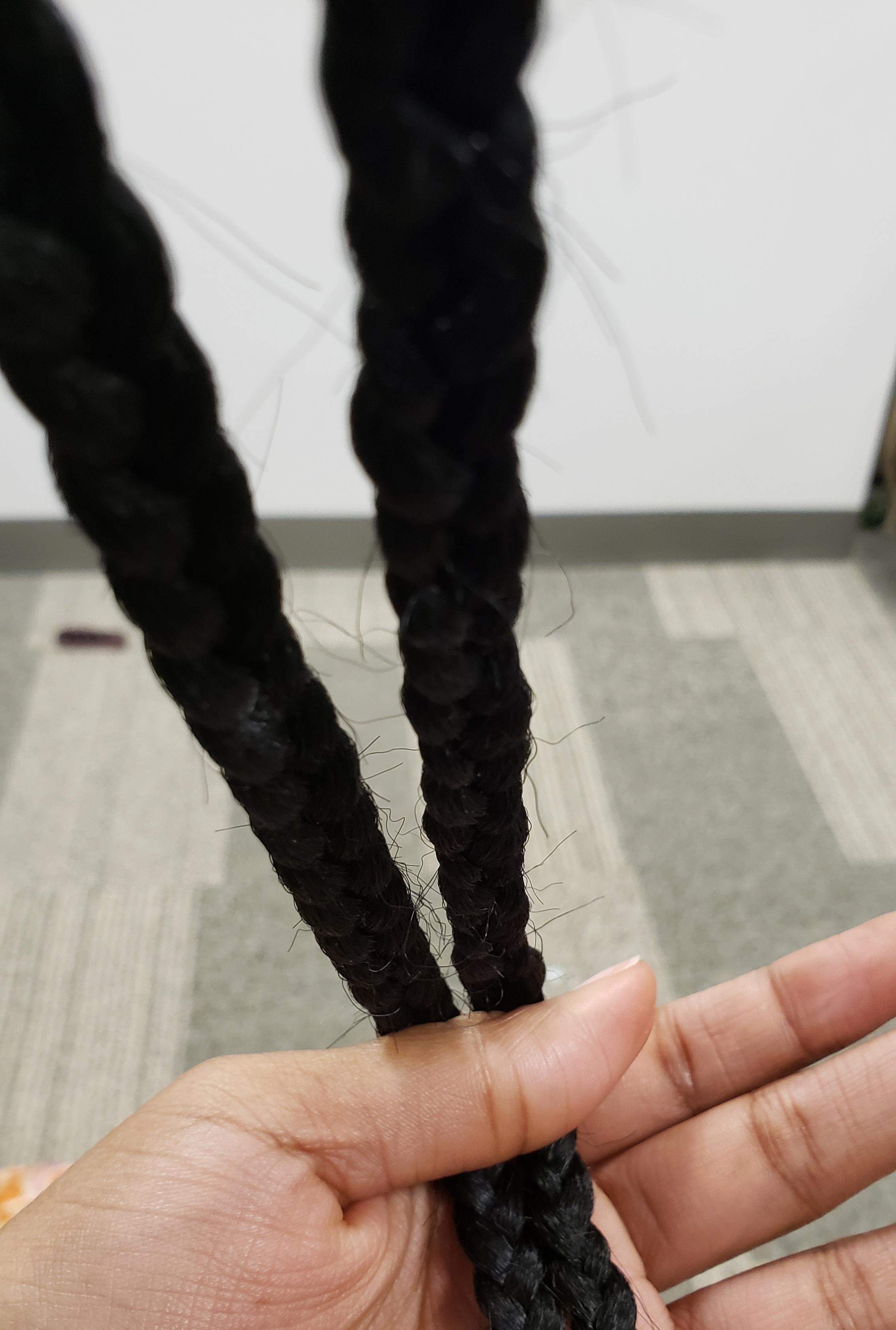 I finished my box braids last night and went to seal the ends. I used a