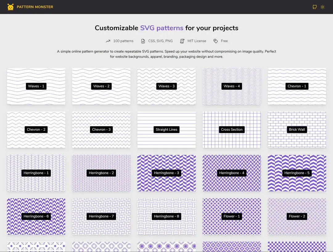 I made a web app to generate fully customizable SVG patterns - 100 free ...