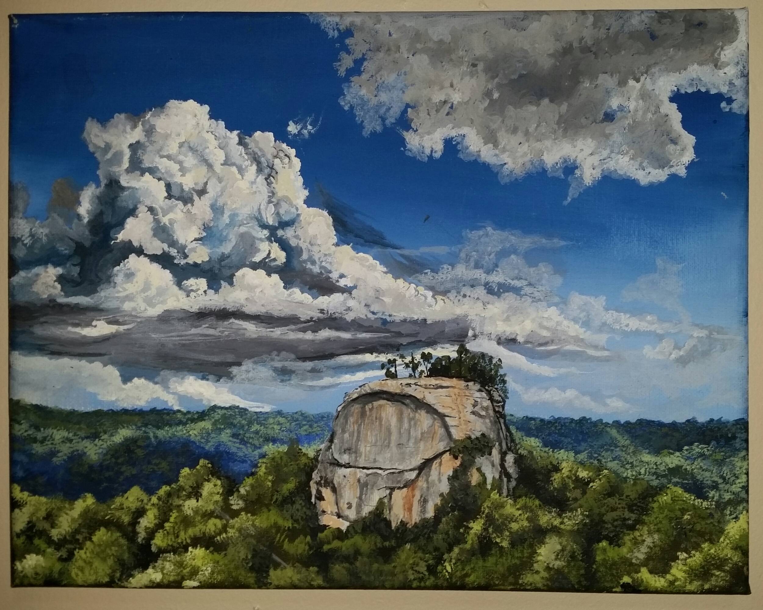 I painted Courthouse Rock from the Red River today Scrolller