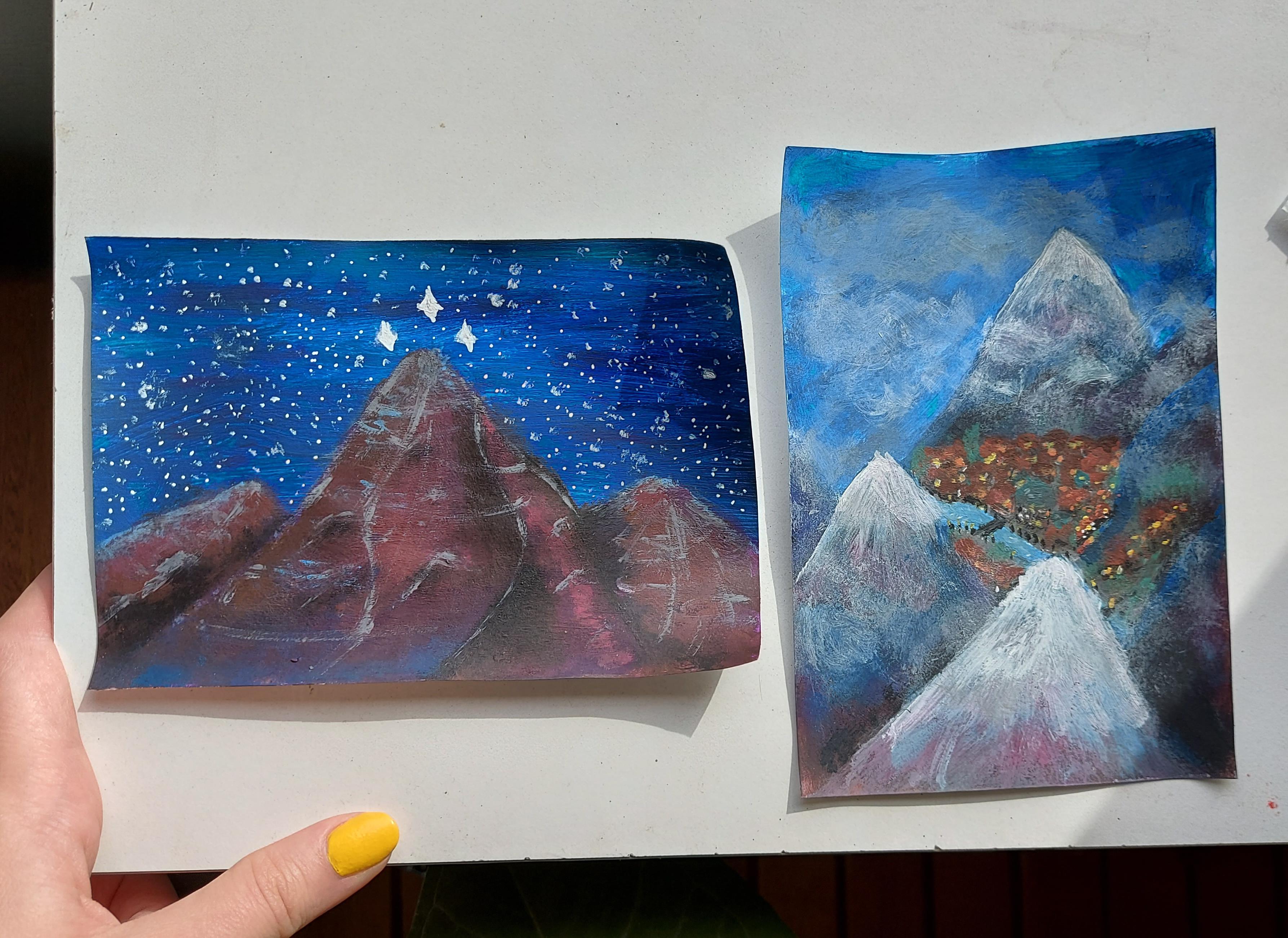 I painted Ramiel and Velaris for my gallery wall | Scrolller