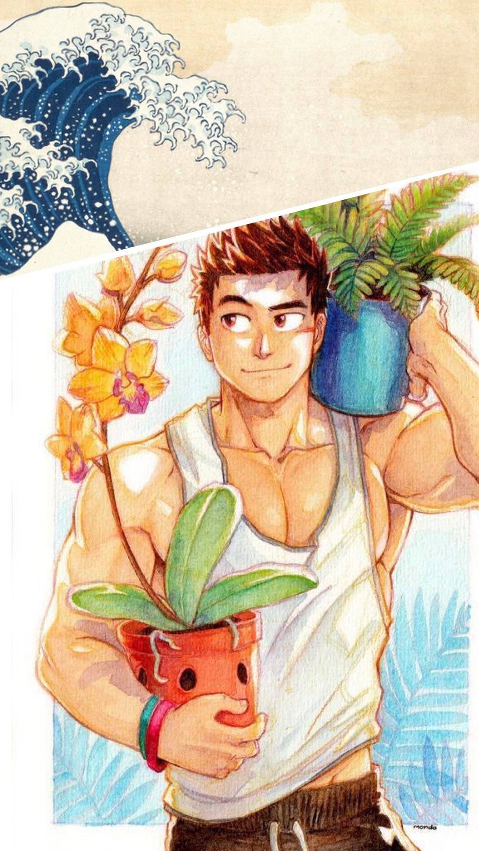 i-really-wanted-my-hot-guy-with-plants-to-be-my-lock-screen-iphone-se