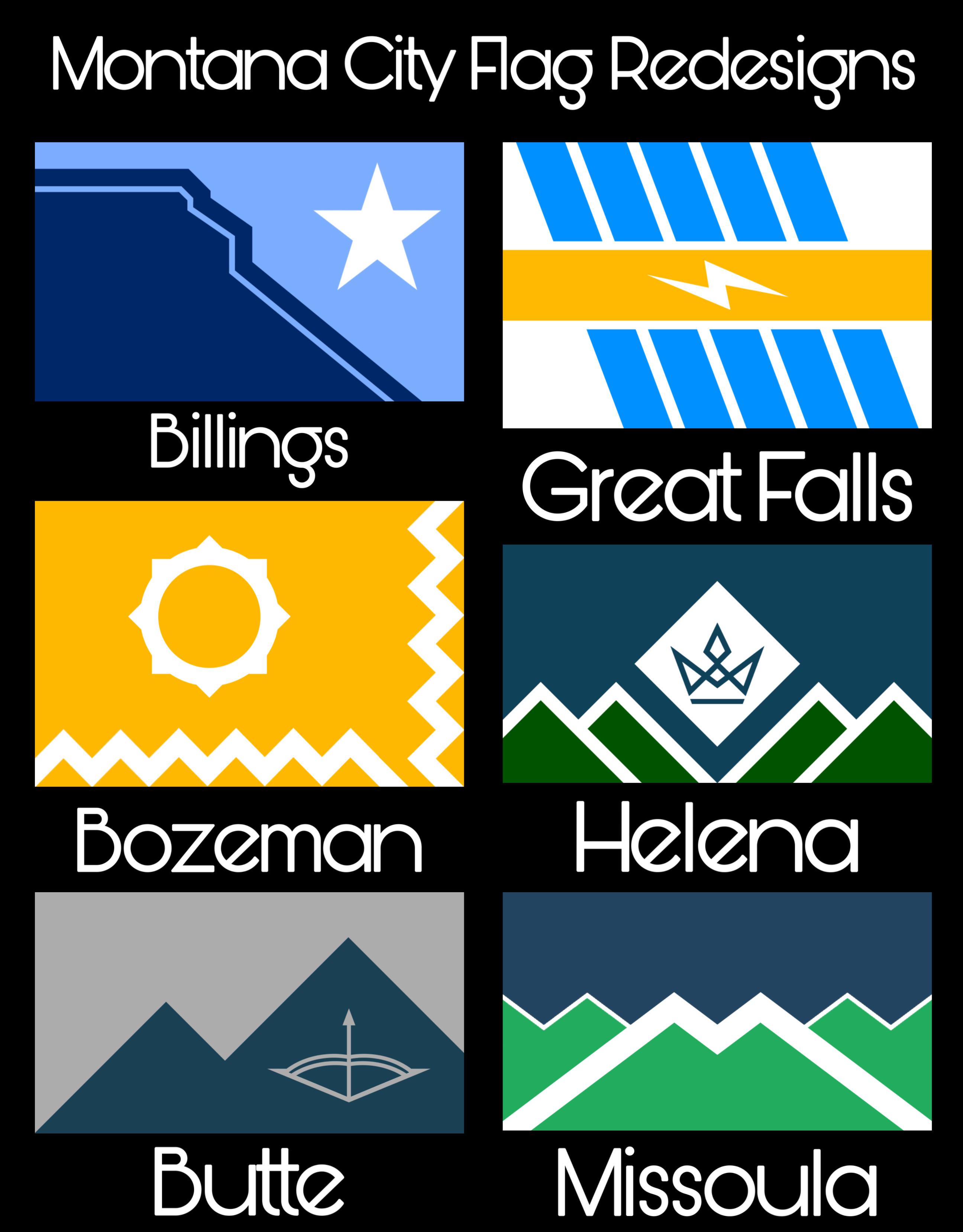 I redesigned the flags of 6 Montana cities! | Scrolller