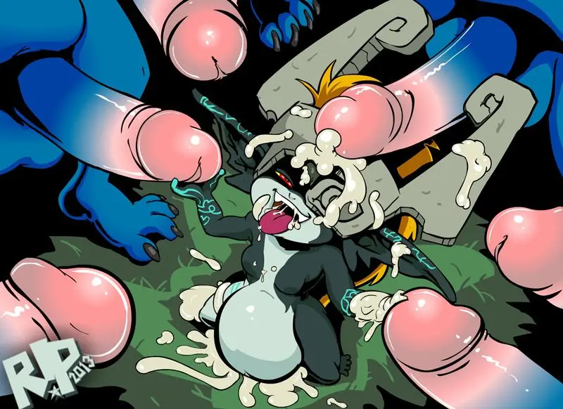 Imp Midna from The Legend of Zelda in hentai fan art featuring ahegao and thick thighs