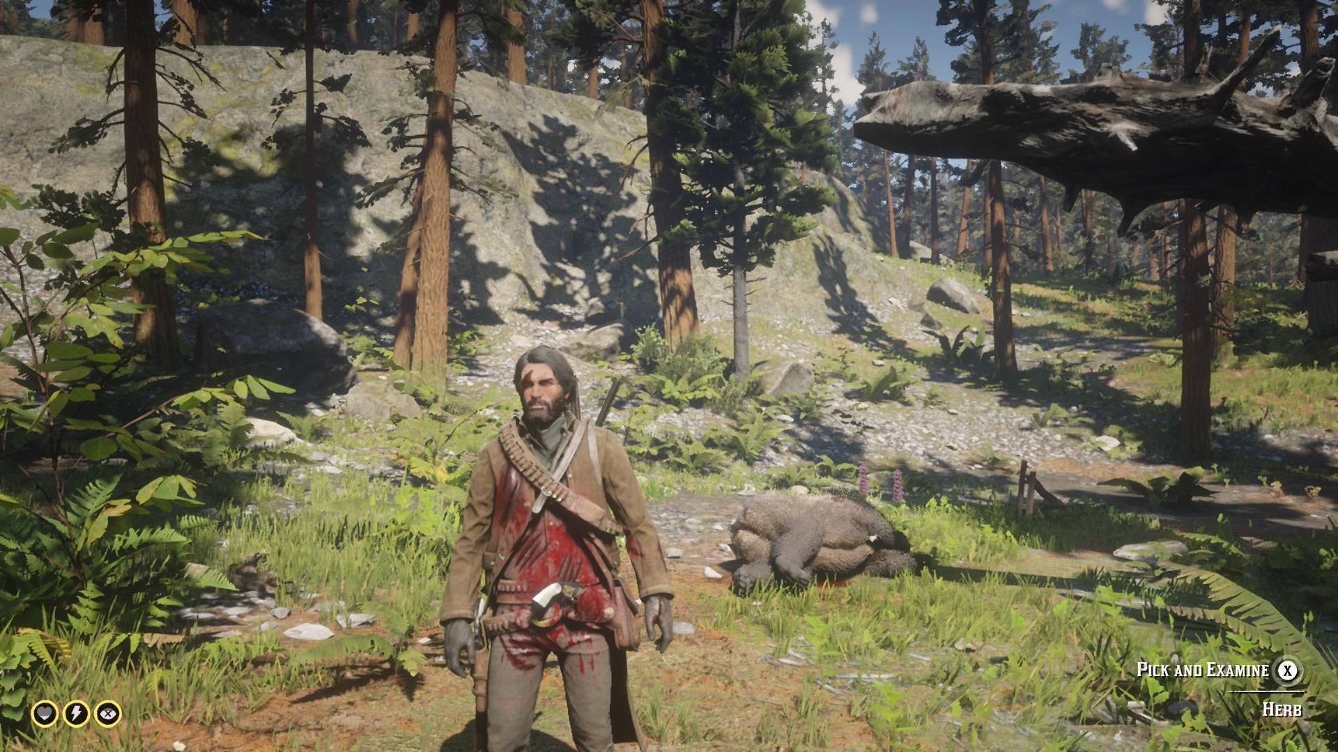 In Red Dead Redemption 2, claw marks from bears, wolves, mountain lions