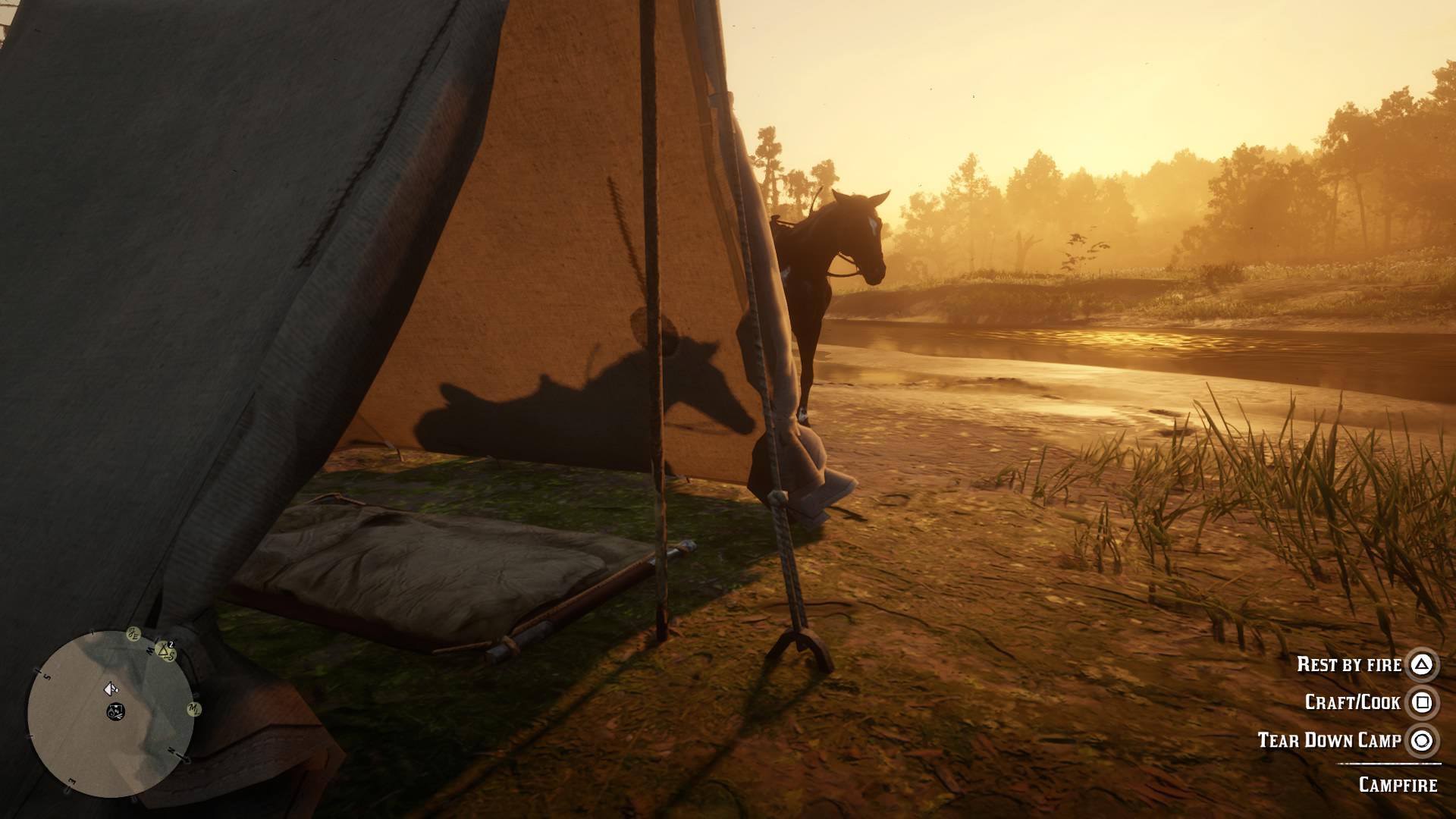 In Red dead redemption 2, you can see shadows on the inside of your