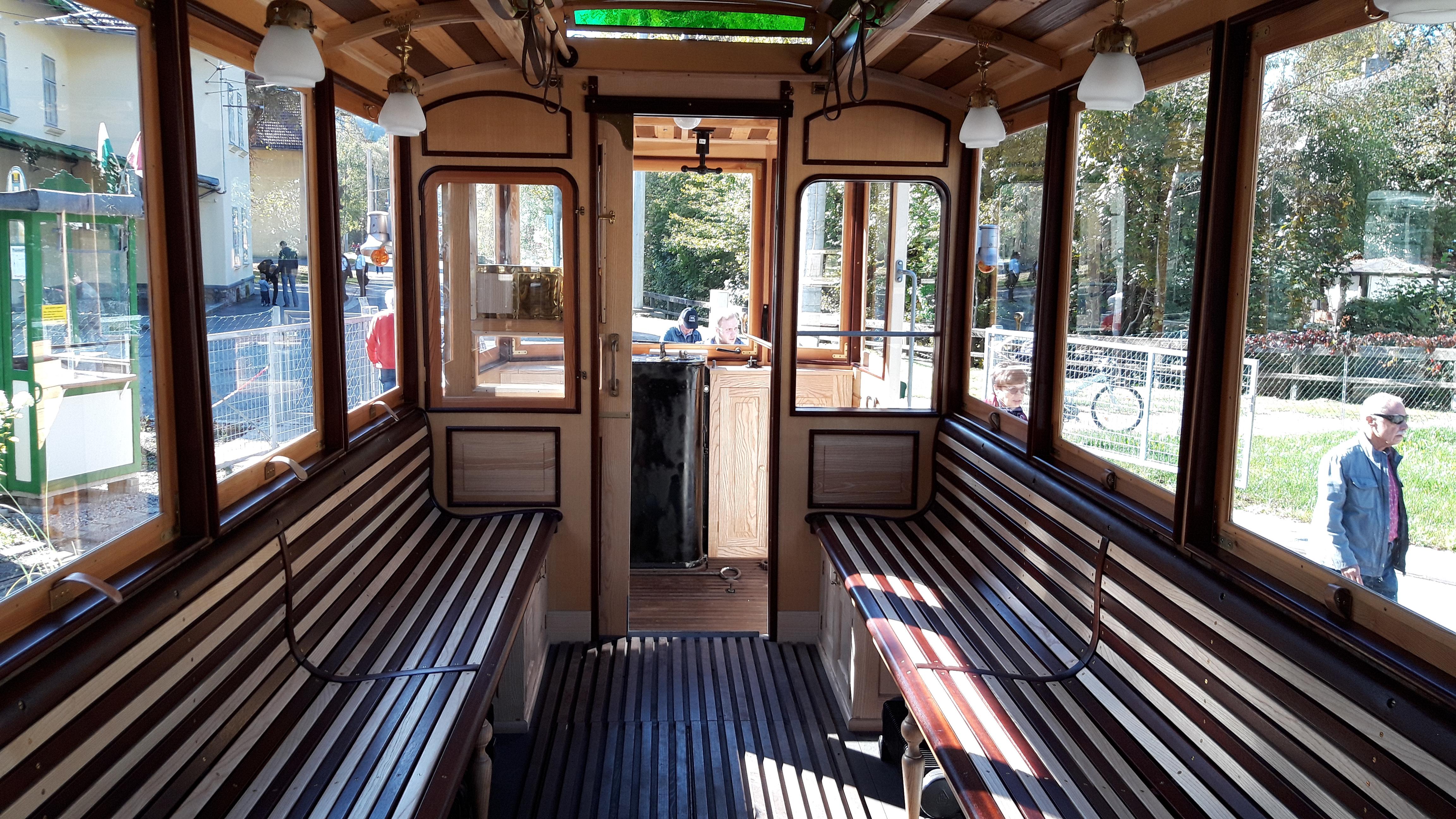 Interior of oldtimer tramway TW 93 at Tramway Museum Graz | Scrolller