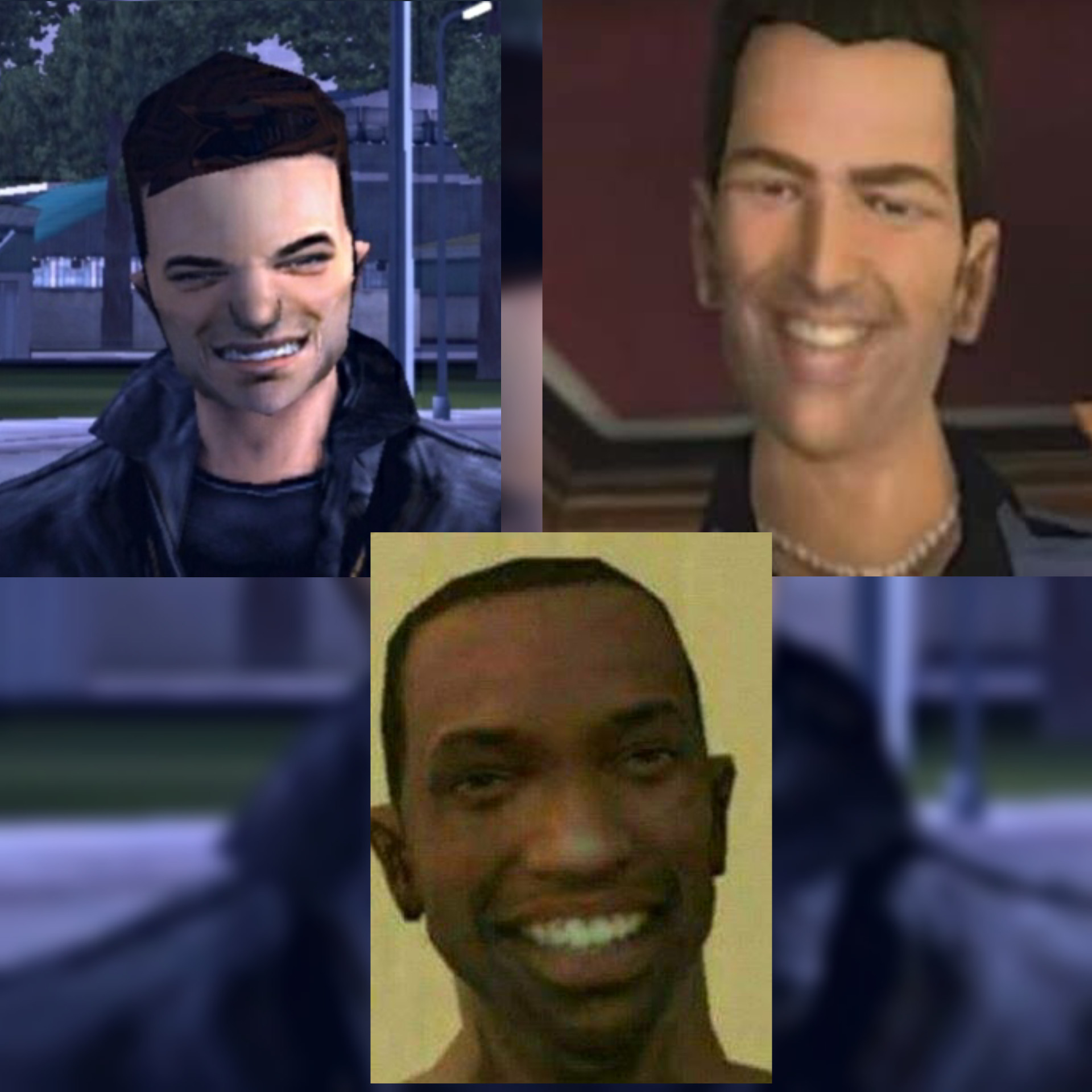 I've never seen gta protagonists smiling and it's hilarious | Scrolller