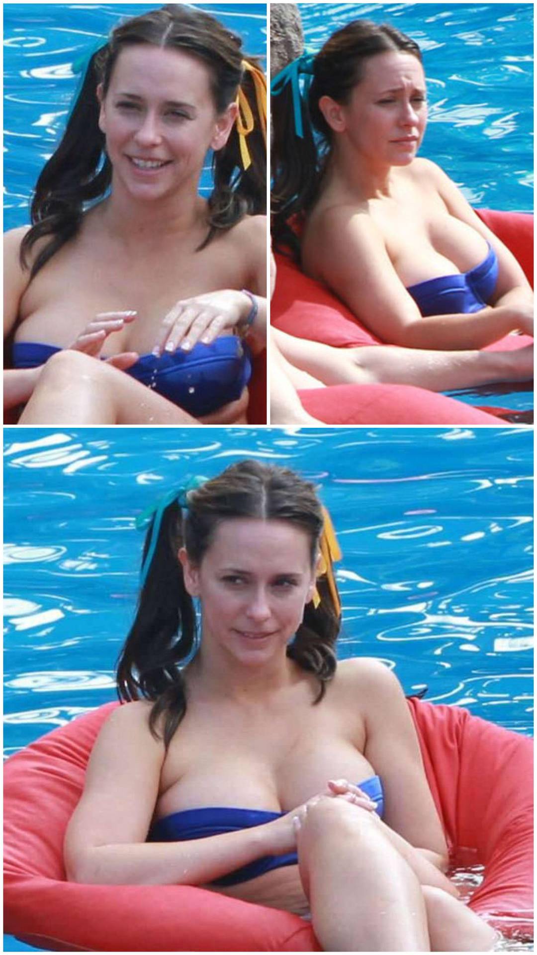 Jennifer Love Hewitt - floating in a pool | Scrolller