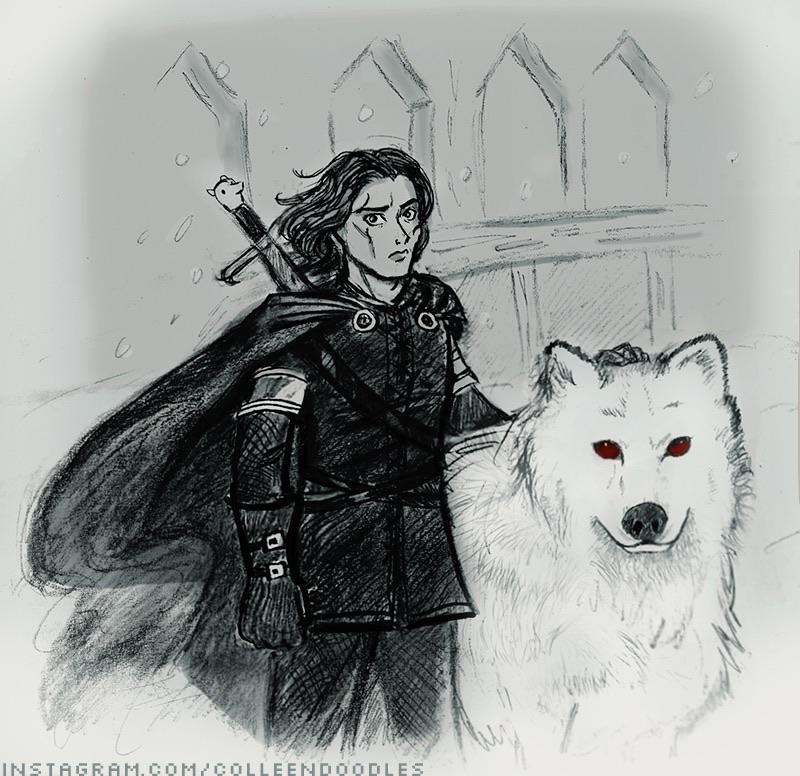 Jon Snow & Ghost: doodle by me | Scrolller