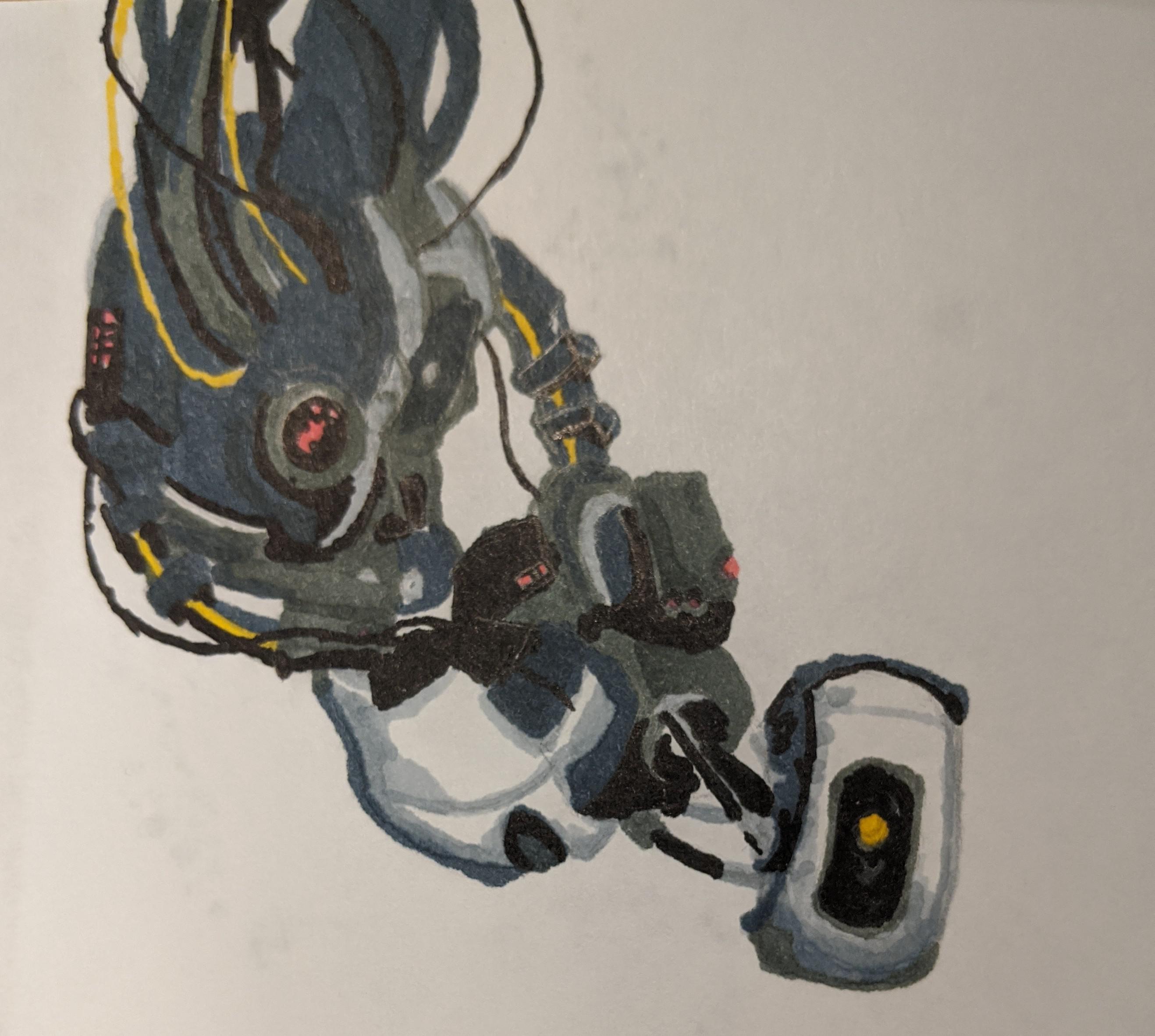 Just finished a Glados drawing | Scrolller