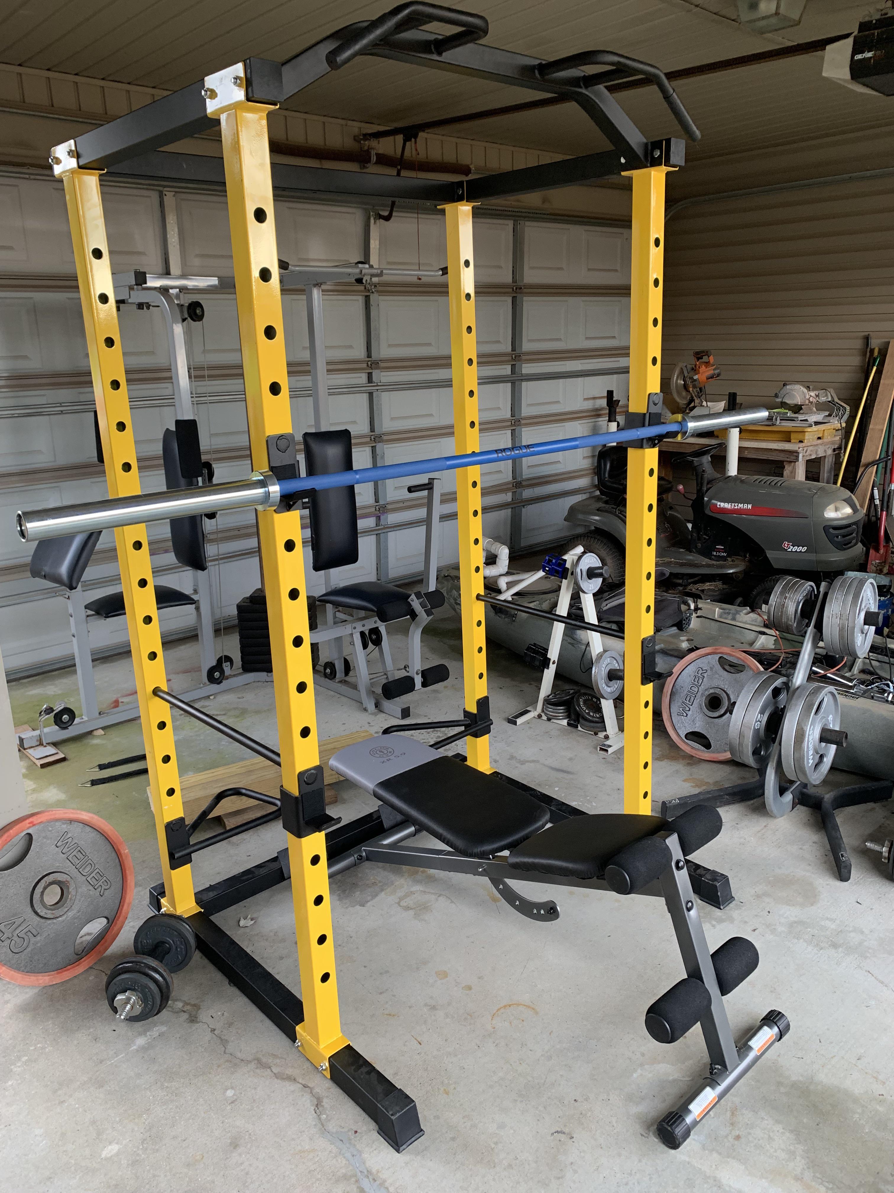 Just scored a new power rack and bench for $100 on FB marketplace. At ...