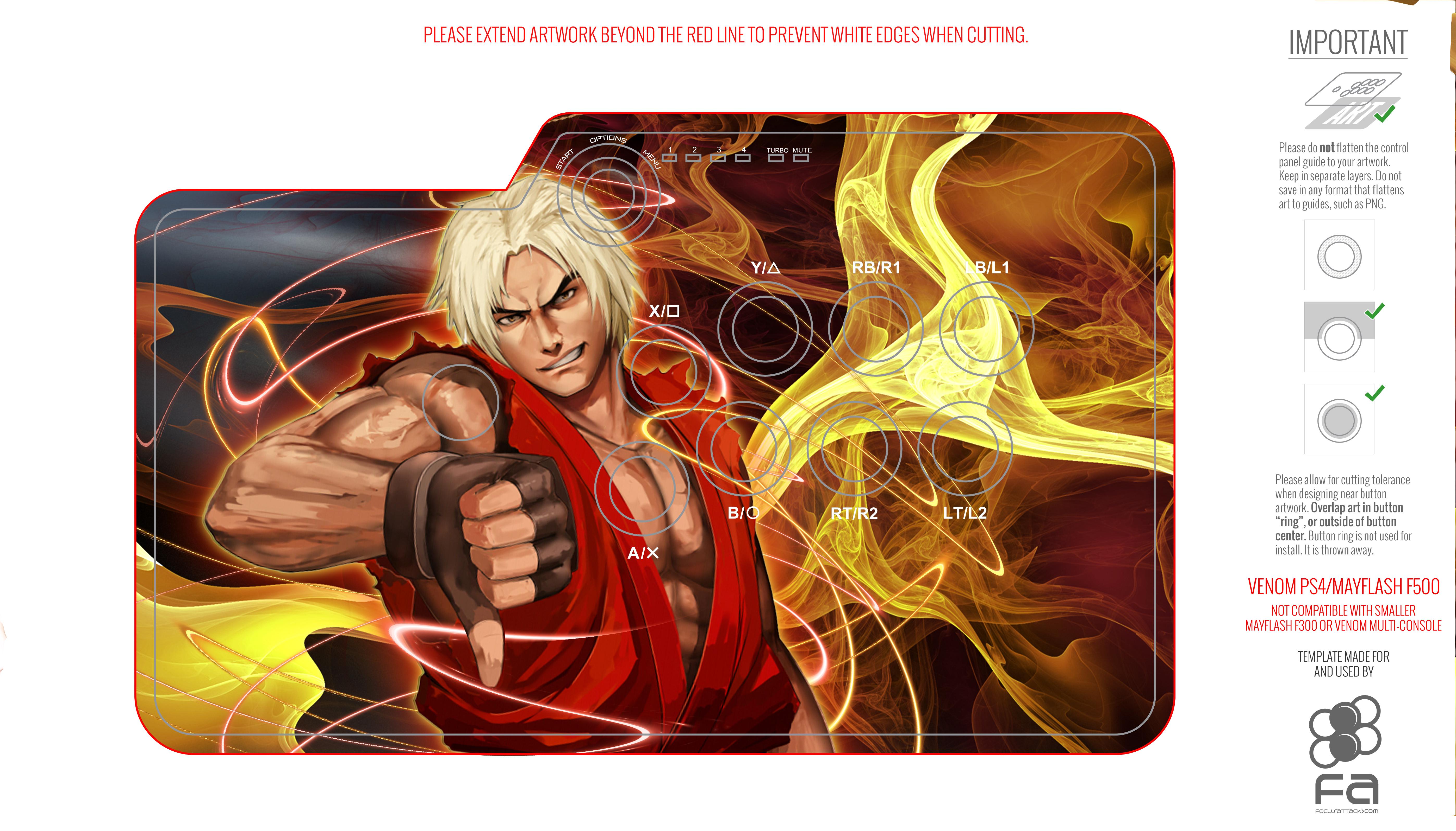 Ken Fightstick art for mayflash- Link in comments if anyone wants it ...