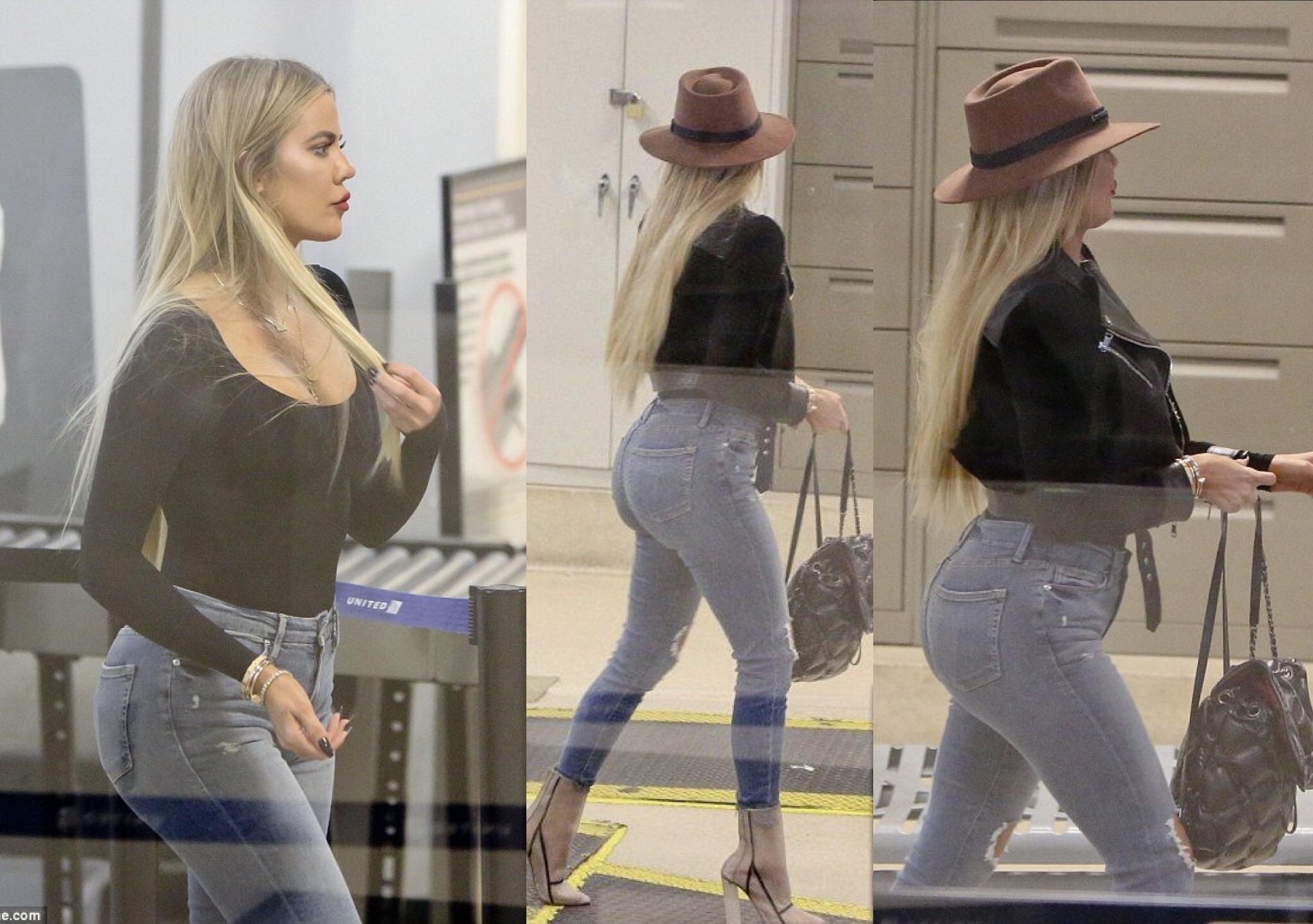 Khloe Showing Off Her Perfect Phat Bubble Butt At The Airport Scrolller