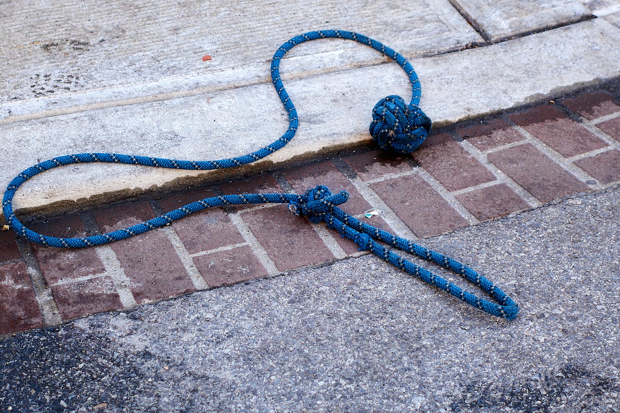 Knot identification request and purpose of this length of rope? | Scrolller