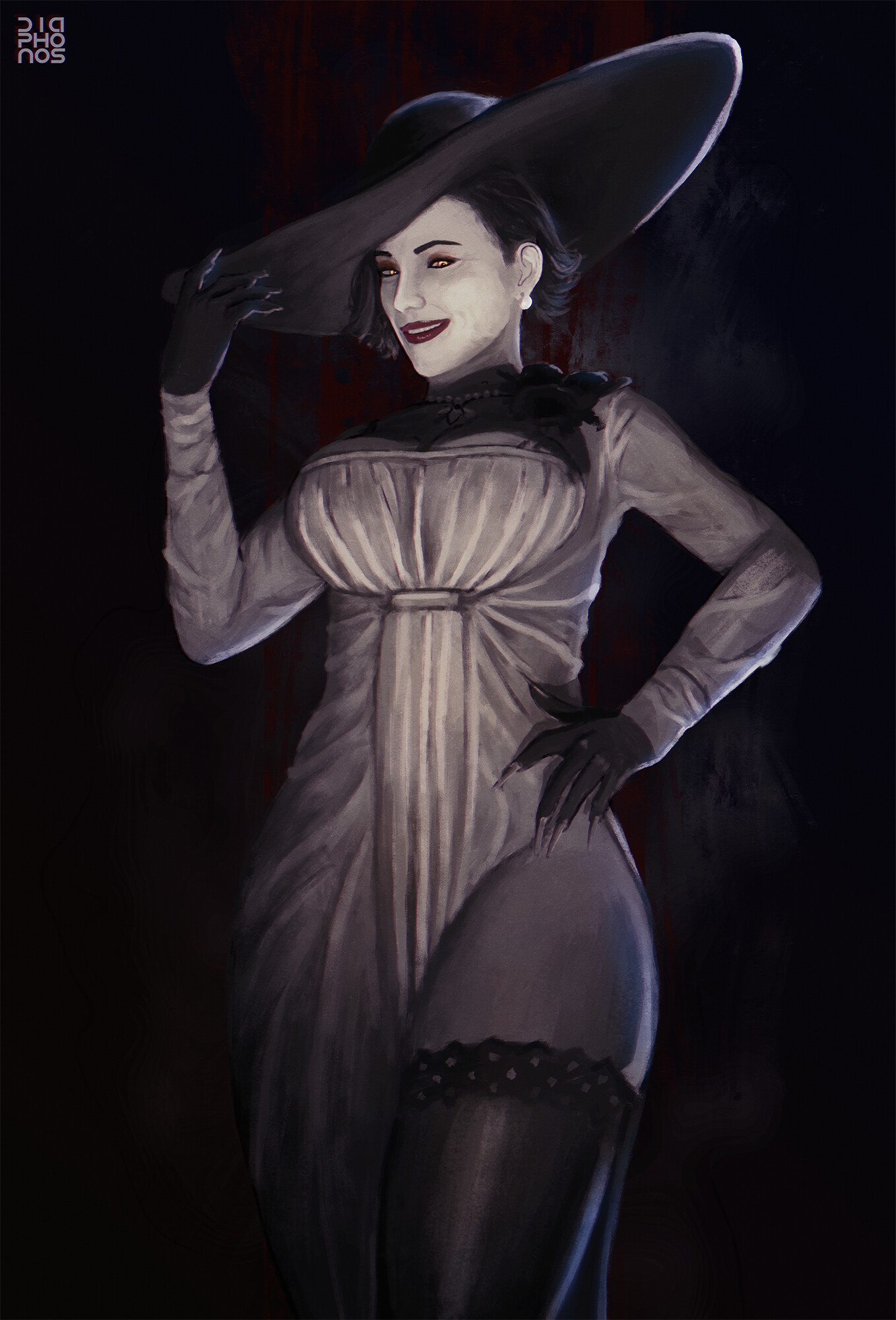 Lady Dimitrescu fanart by me (More info in comments) Scrolller