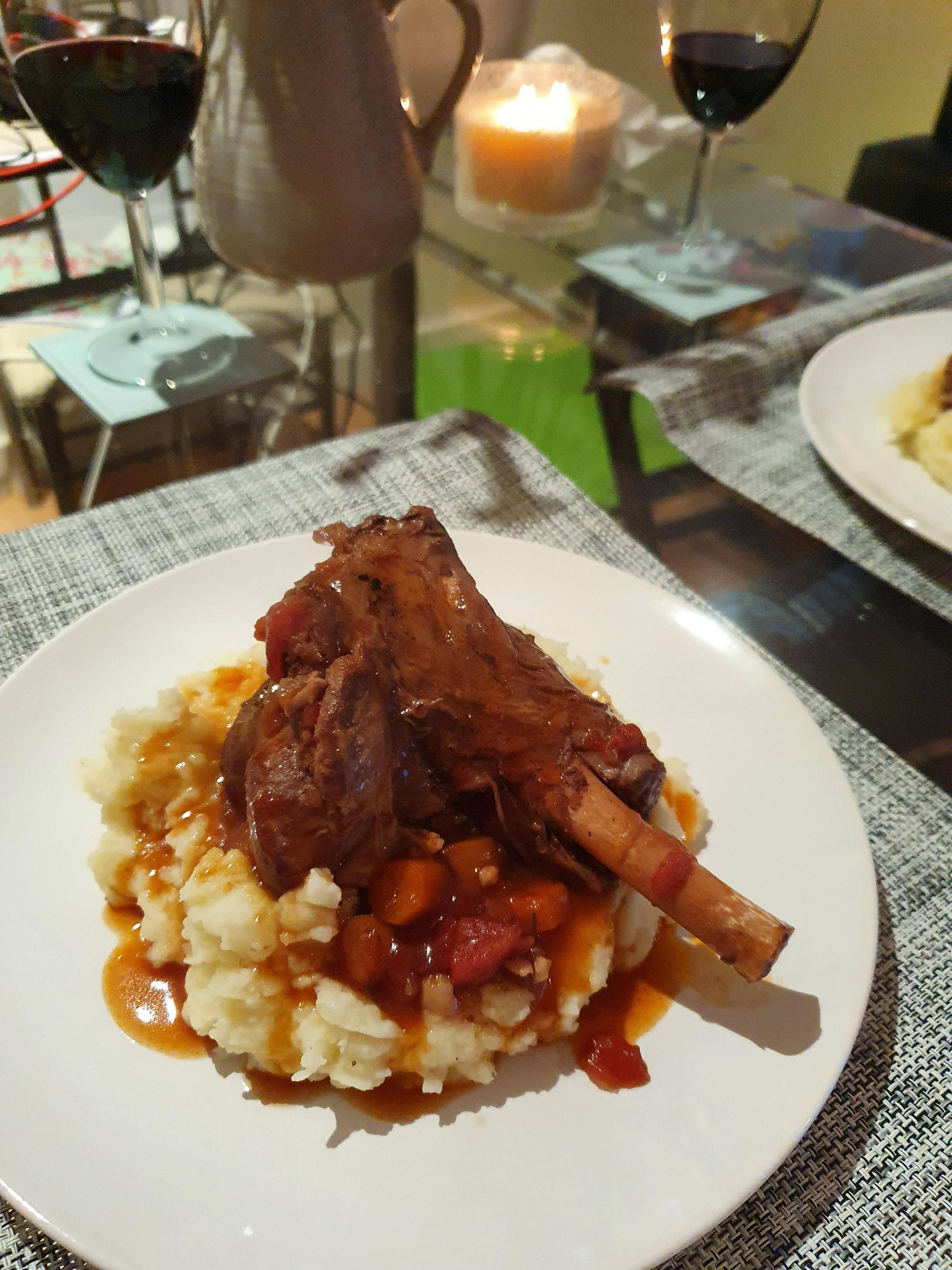 Lamb shanks in a red wine gravy Scrolller