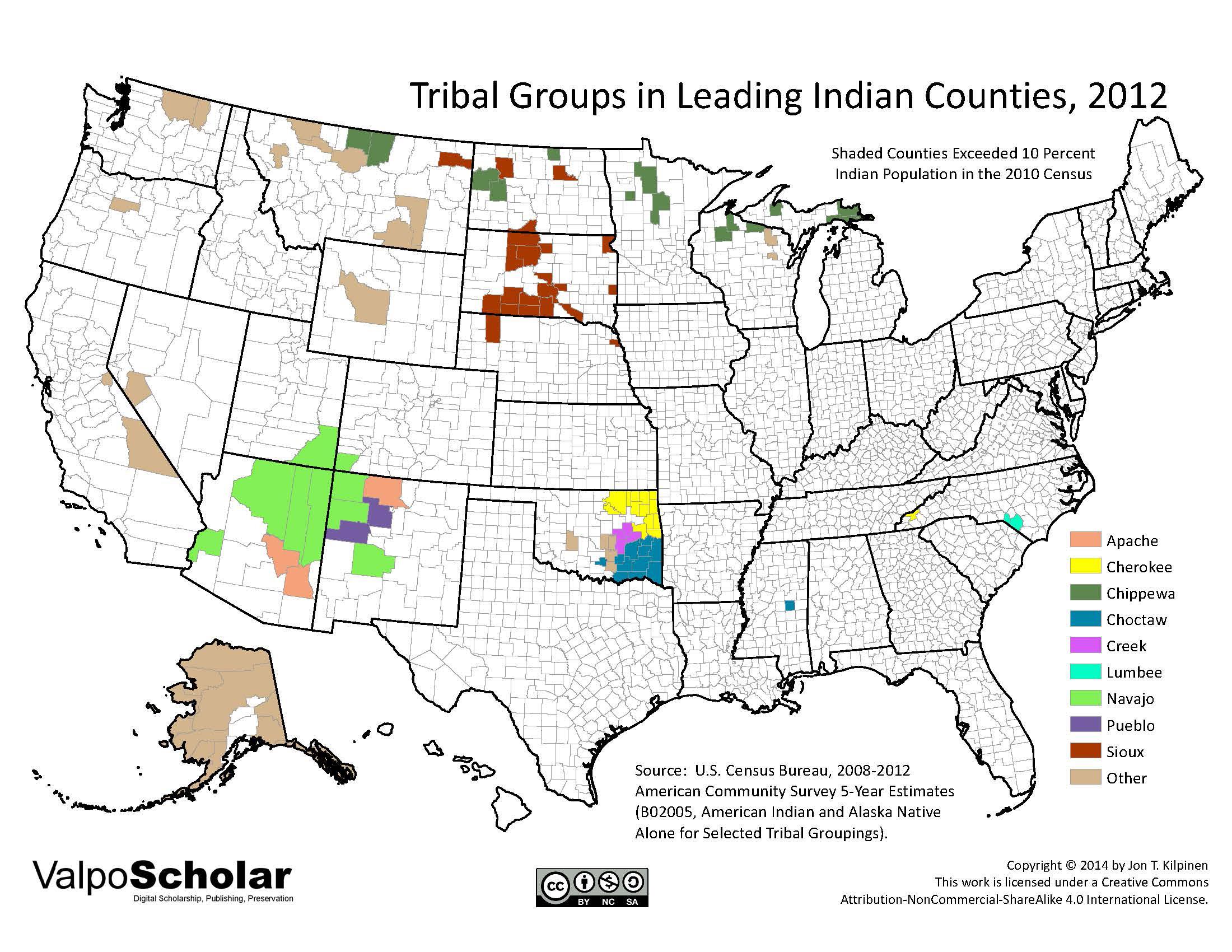 Leading tribes in Native American counties Scrolller