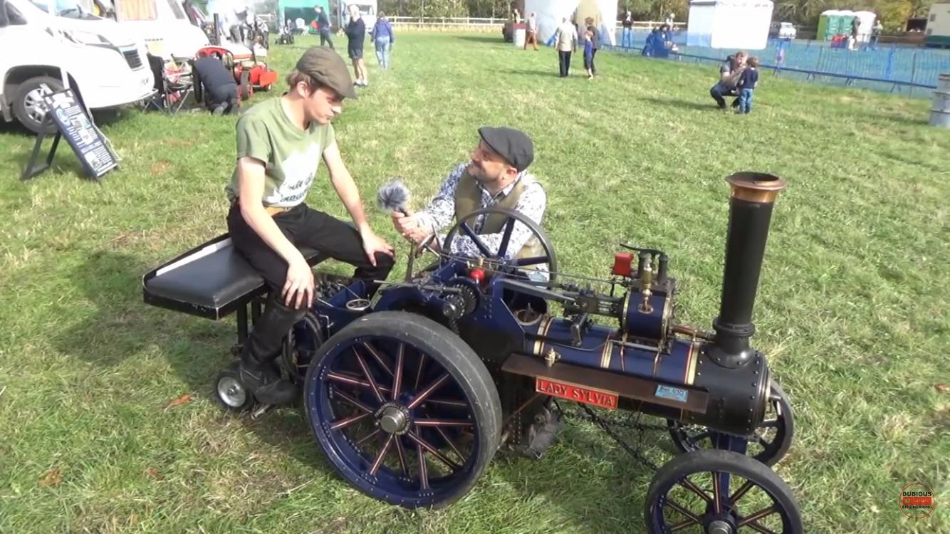 Learn the controls of a hand built steam engine by a group of young ...