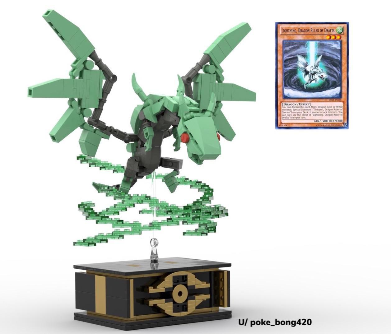 LEGO Lightning, Dragon Ruler of Drafts “Collectors Edition” display